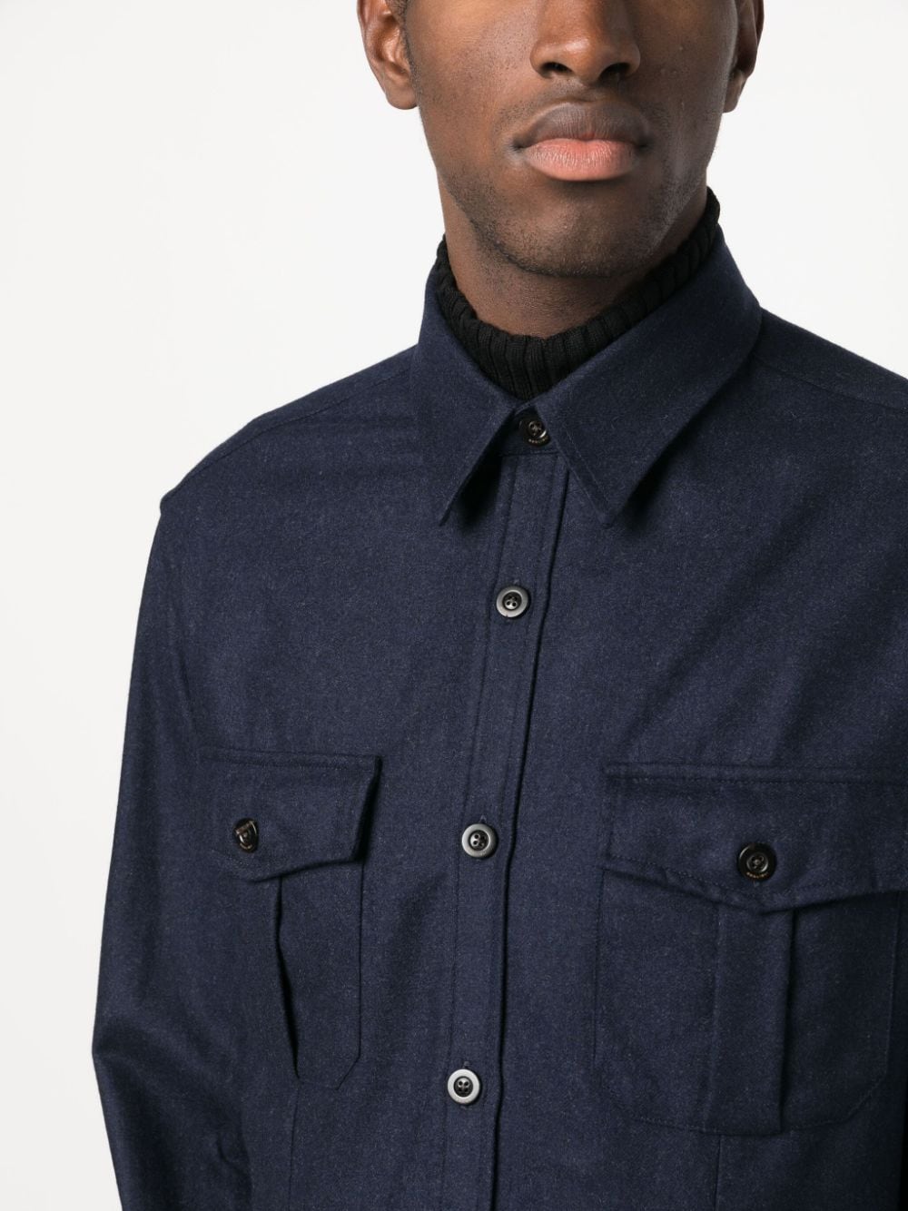 Boglioli Men's Blue Dress Shirts - Slim Fit Luxury Cotton Shirt for Business, Office & Formal Occasions