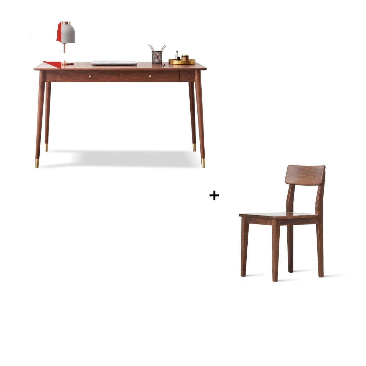 Premium Black Walnut Solid Wood Office Desk - Handcrafted Executive Workstation for Home & Business | Perfect for Remote Work, Study & Professional Workspaces