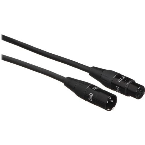 Hosa Technology Pro REAN XLR Male to XLR Female Microphone Cable 25 Feet Black - Professional Audio Equipment for Studio Recording, Live Performances & DJ Setups