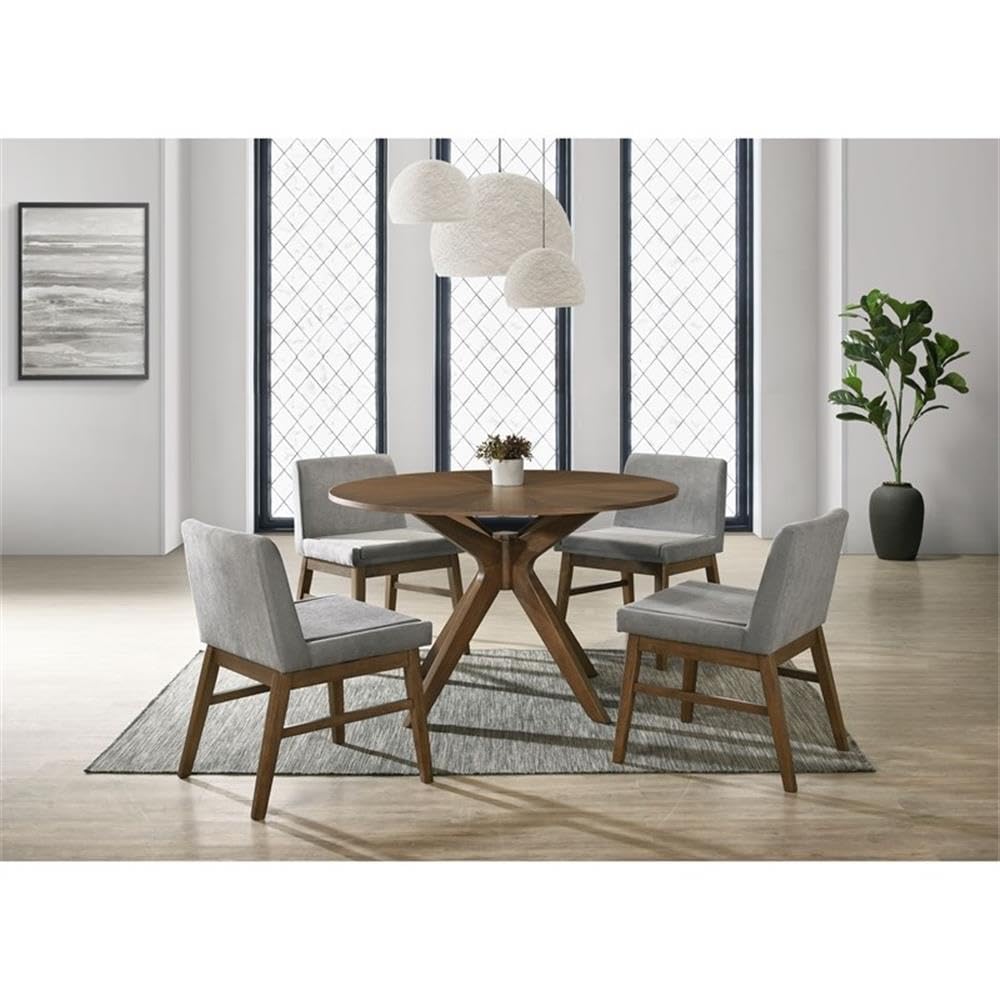 Picket House Furnishings Wynden Standard Height Dining Table - 42 Inch Round Wooden Kitchen Table for 4-6 People | Perfect for Small Spaces, Breakfast Nook & Apartment Dining | Rustic Farmhouse Style