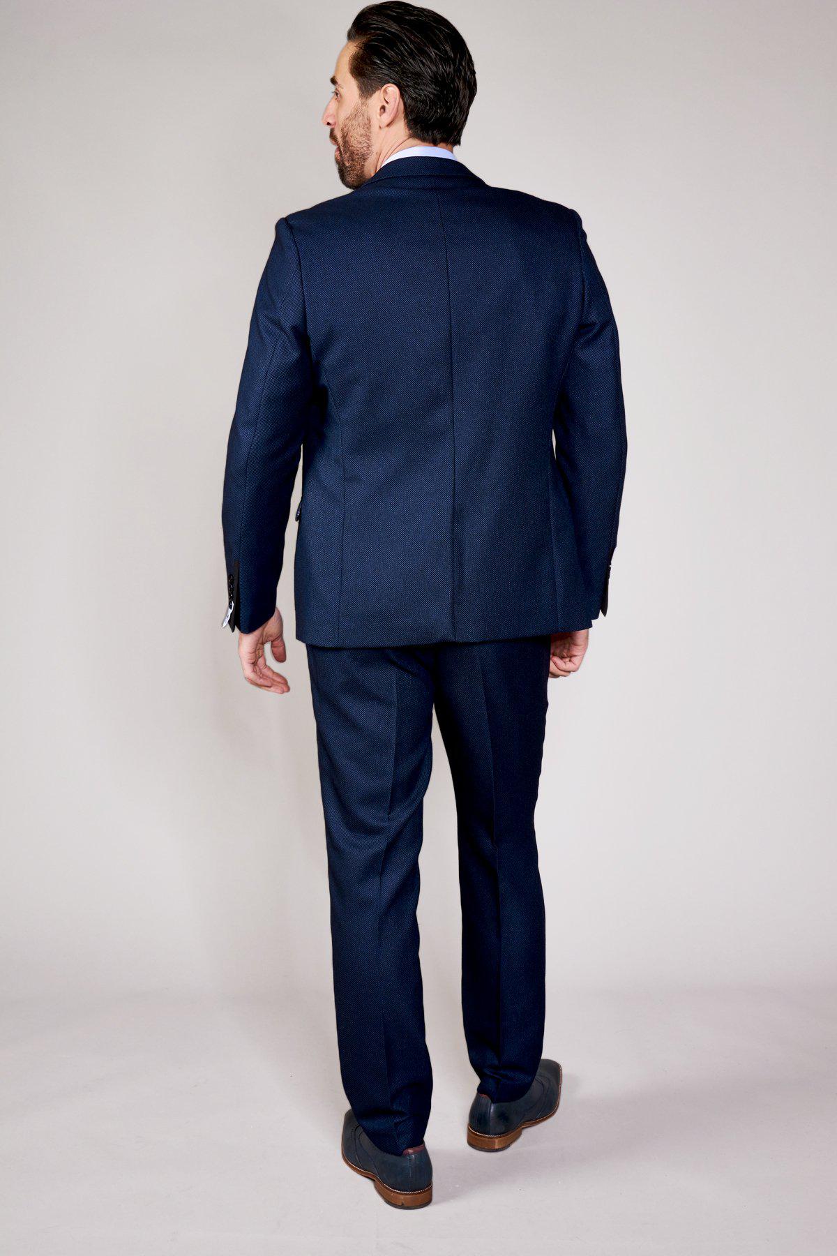 Callum Blue Suit Worn by Former Crystal Palace Footballer Matt Jansen | Premium Men's Formal Wear for Business Meetings & Special Events