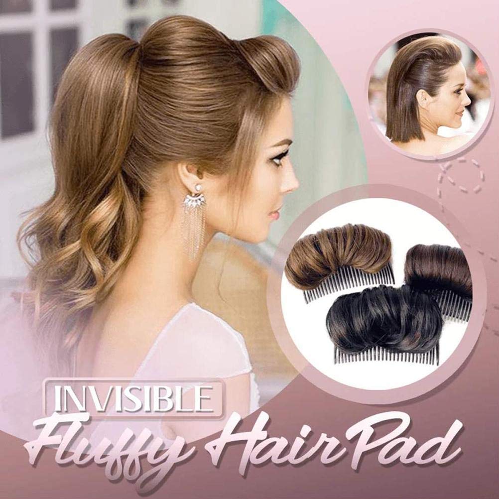 1Pcs Hair Bump Up Combs Clips - Volumizing Hair Styling Tool for Women, Dark Brown Bun Maker & Hair Insert Accessory - Perfect for Updos, Ponytails & Everyday Hairstyles