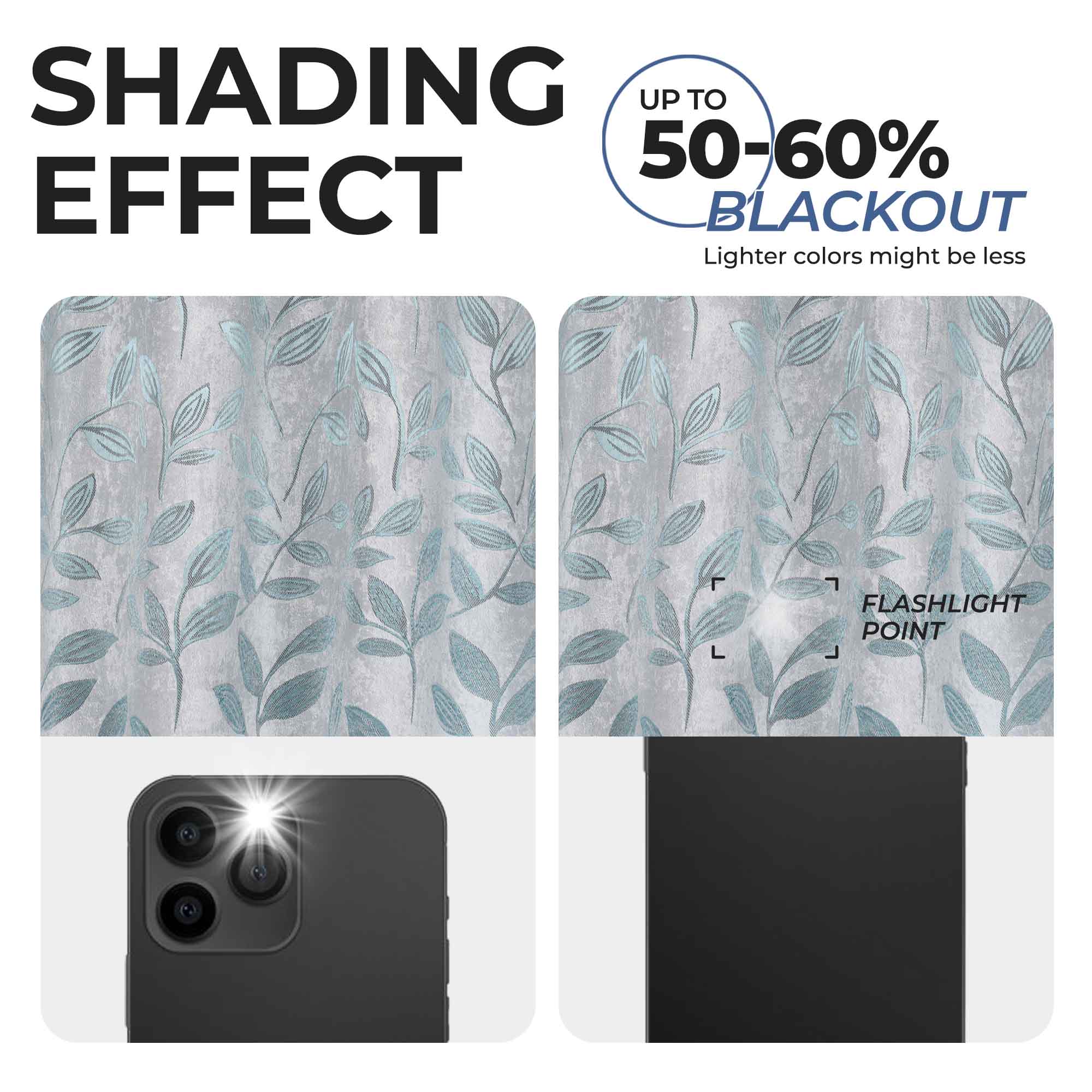 Machine Washable Blackout Curtains for Bedroom - Set of 2 Panels, Thermal Insulated Room Darkening Drapes for Nursery, Living Room & Home Theater