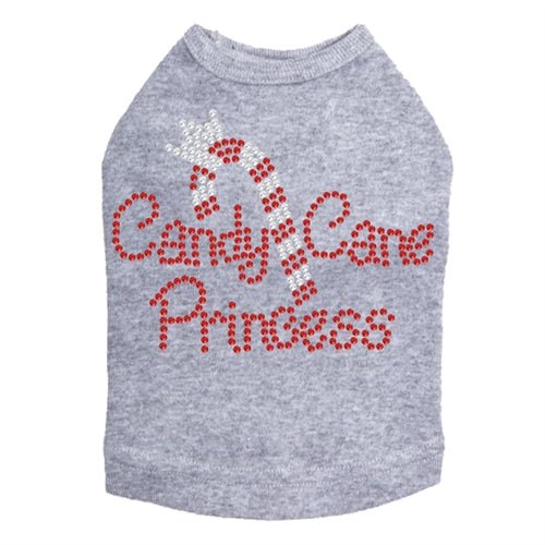 Sparkling Rhinestone Princess Candy Cane Tank Top for Women - Multiple Color Options - Perfect for Christmas Parties, Holiday Events & Festive Celebrations