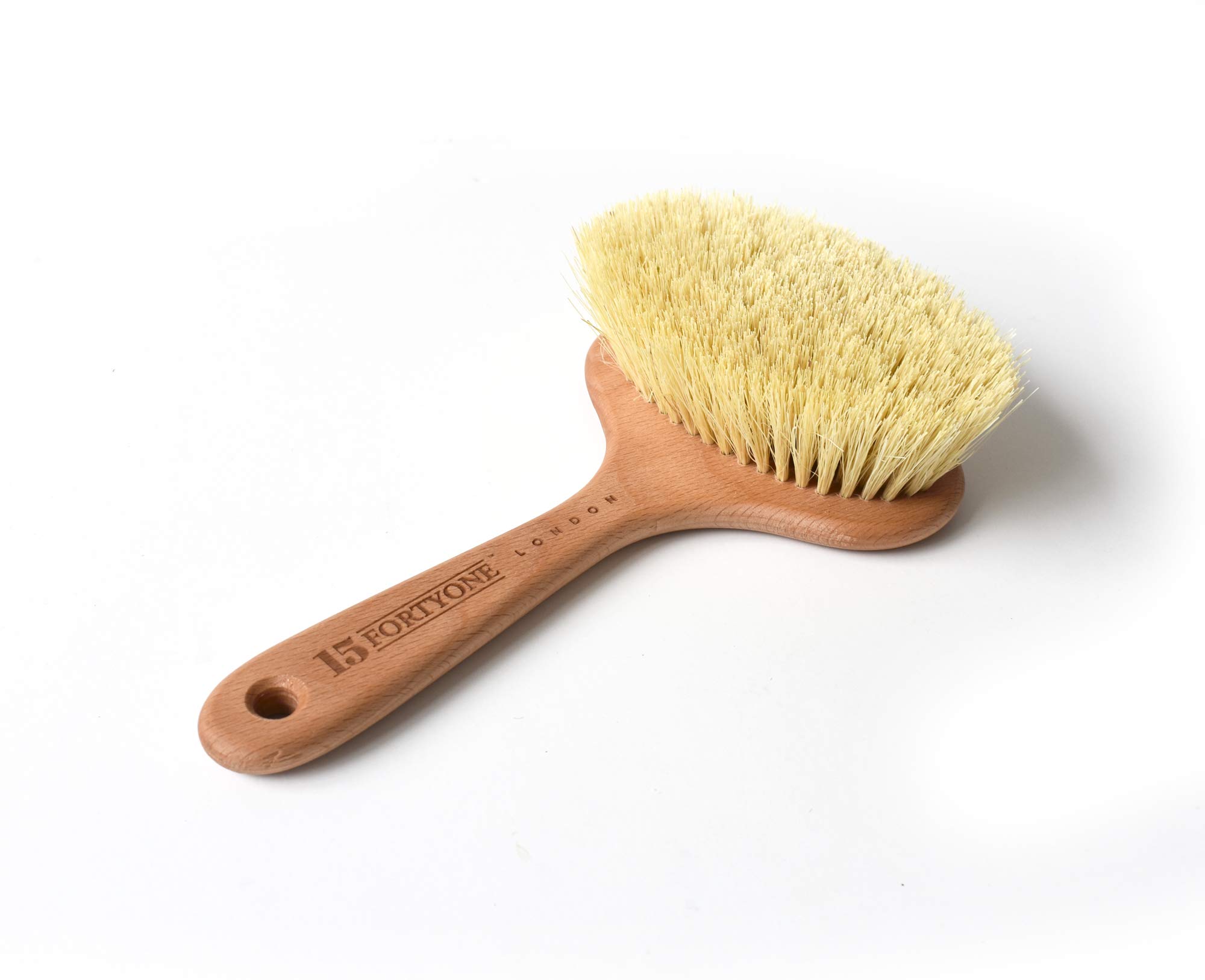 1541 London Dry Skin Body Brush with Long Cactus Bristles & Wooden Handle - Vegan Exfoliating Brush for Lymphatic Drainage & Cellulite Massage - Best for Dry Brushing, Skin Detox & Spa Relaxation at Home