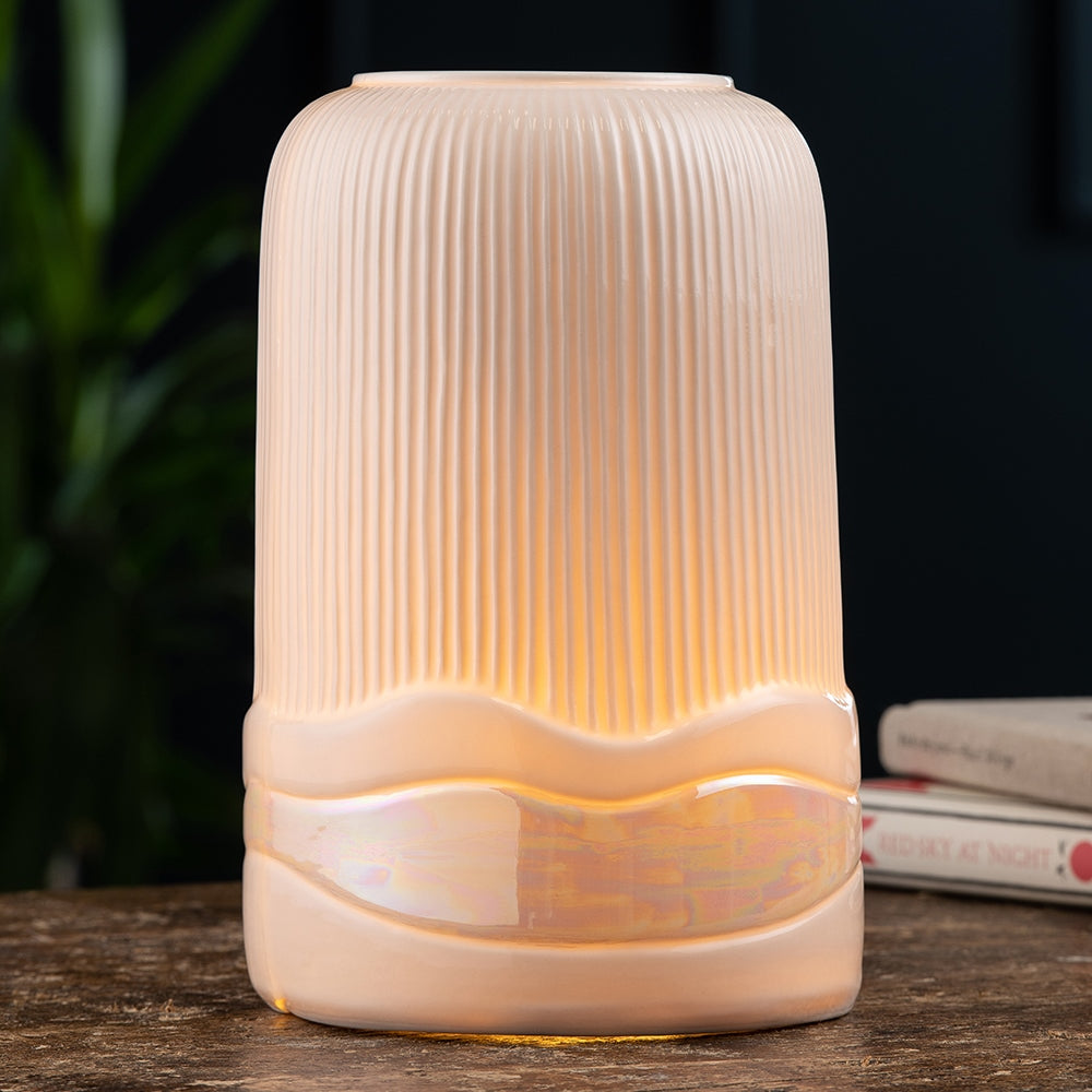 Belleek Classic Icing Luminaire - Elegant Porcelain Table Lamp for Home Decor, Perfect for Living Room, Bedroom, and Dining Room Lighting