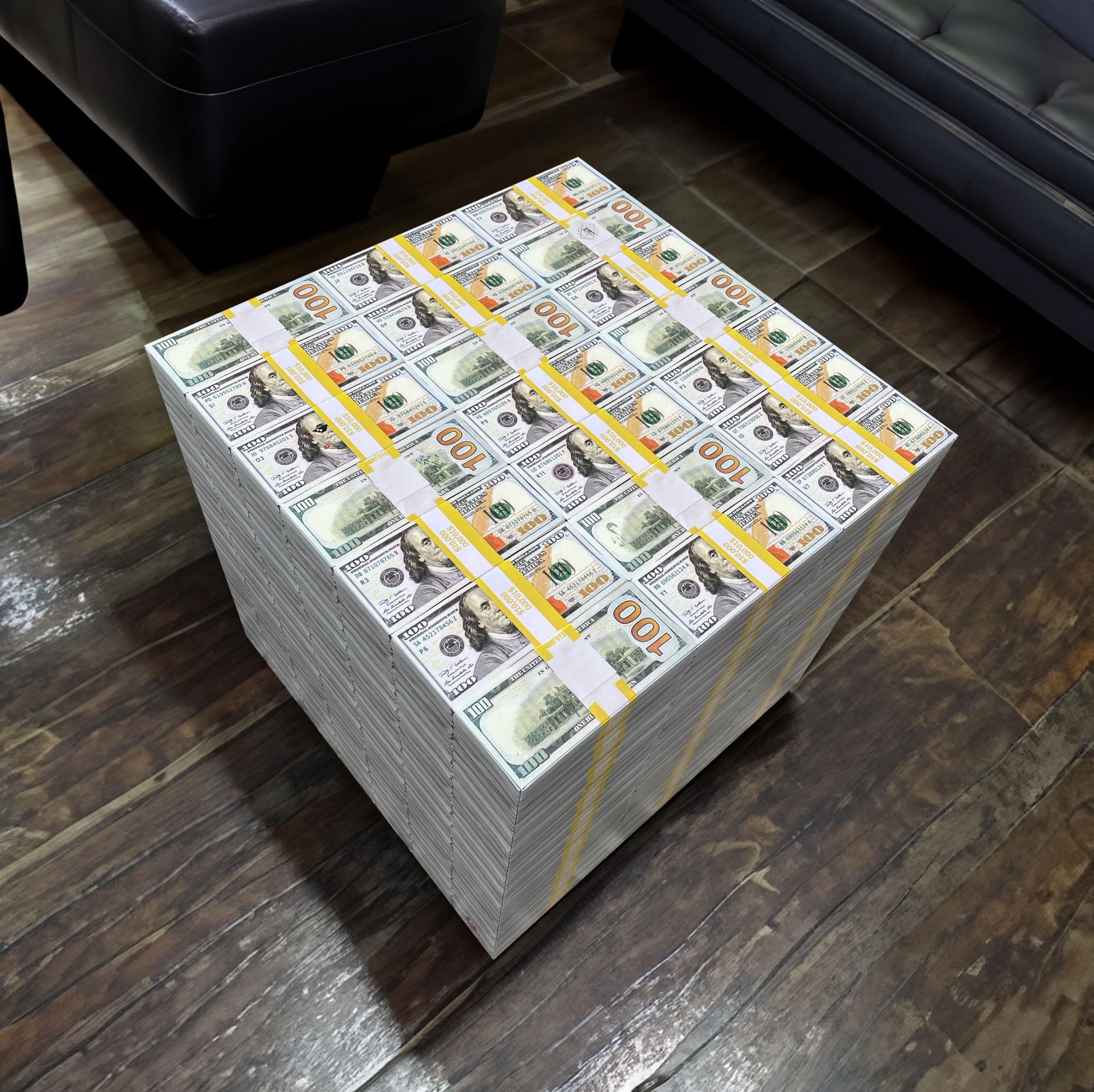 Million Dollar Cube Money Table - Perfect Cube Display for Luxury Home & Office Decor | Ideal for Gifts, Events, and Wealth Symbolism