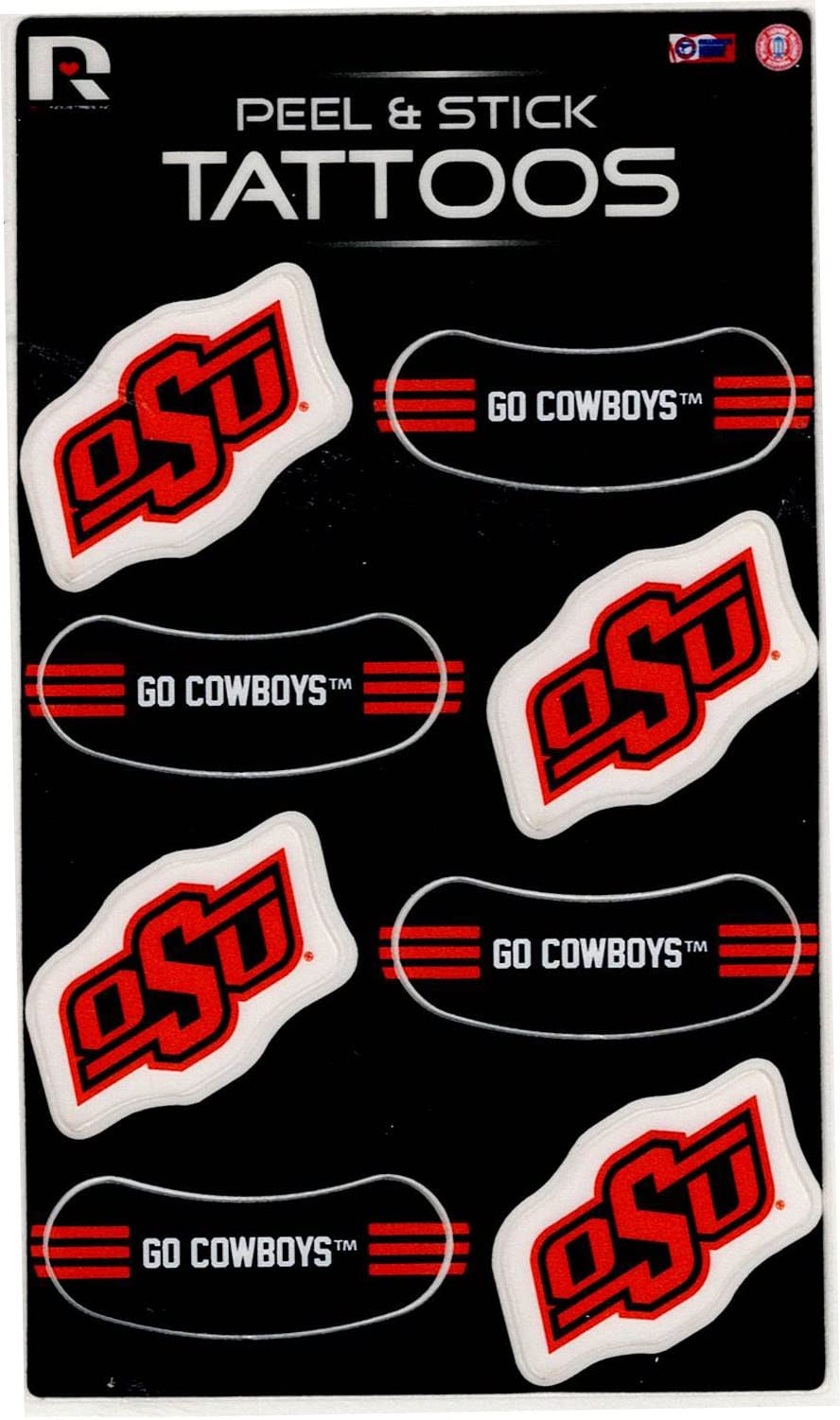 NCAA Vertical Tattoo Peel & Stick Temporary Tattoos - Eye Black Stickers for Sports Fans - Game Day Approved for Football, Basketball & Tailgating Parties