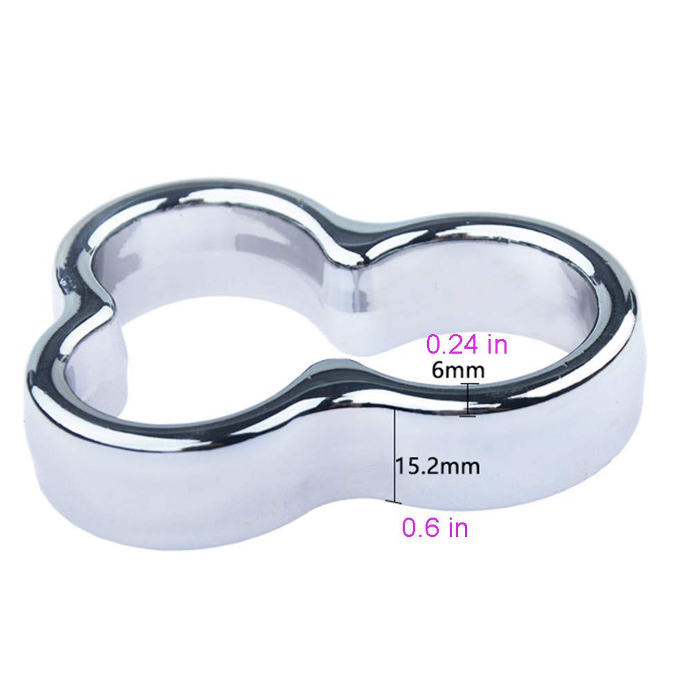 Stainless Steel Scrotum Stretcher & Cock Ring Set for Men - Testicular Weight Pendant, Delay Ejaculation Training - Perfect for BDSM, Sensual Play & Couples Intimacy Enhancement