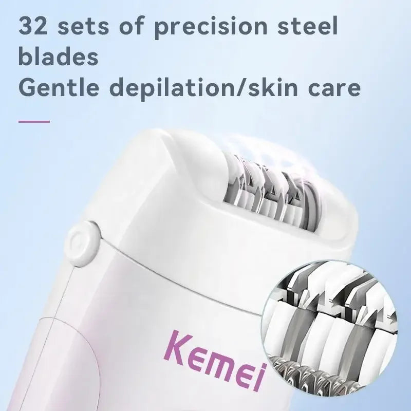 SilkySmooth Epilator Pro - Painless Hair Removal for Women & Men, Rechargeable Cordless Epilator with 5 Attachments for Face, Body, Bikini & Underarms - Perfect for Travel & Home Use