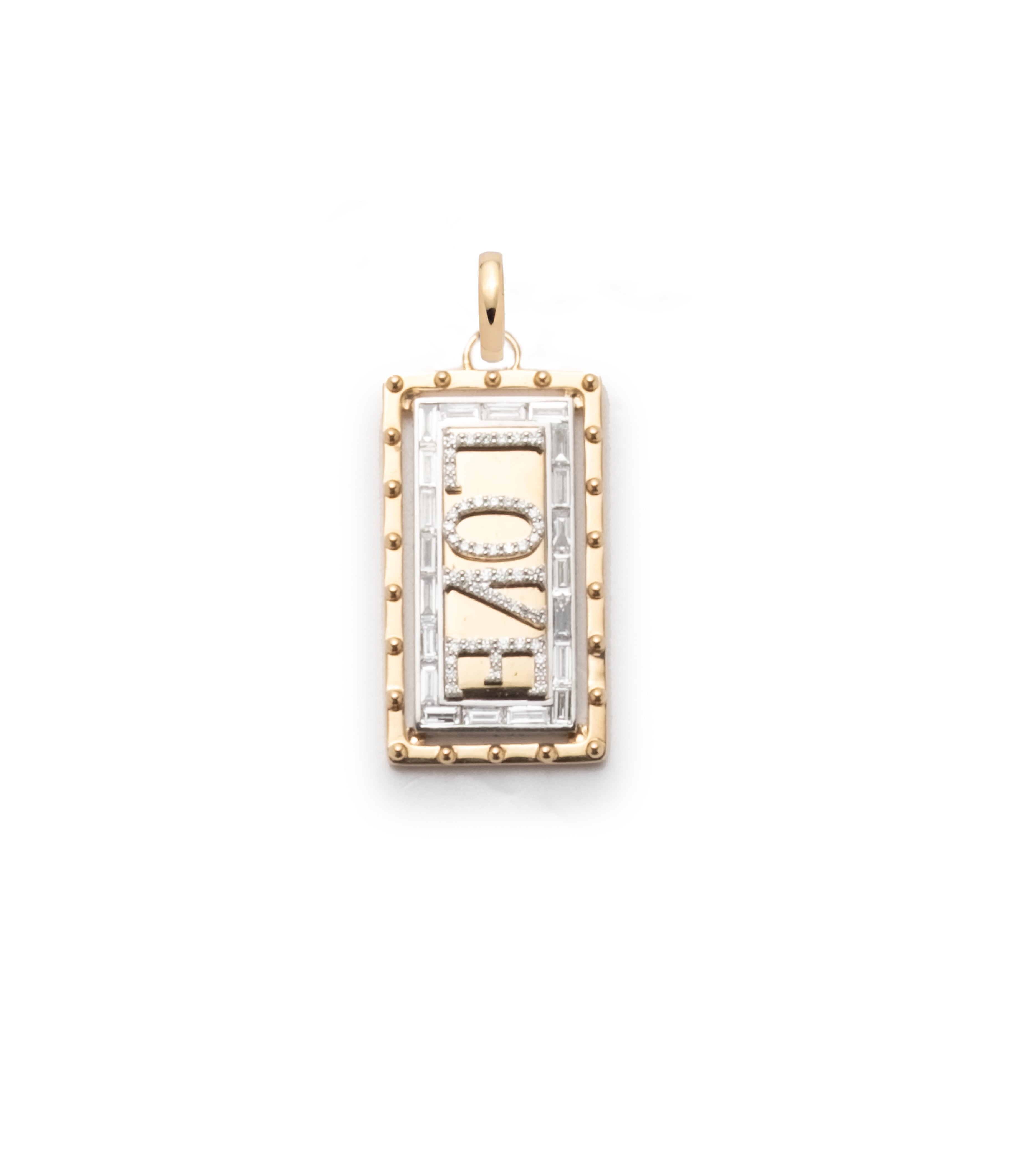 Lovestruck: 14K Gold Medium Pierced Diamond Love Pendant Necklace with Annex Link Chain - Perfect for Valentine's Day Gifts & Anniversary Jewelry