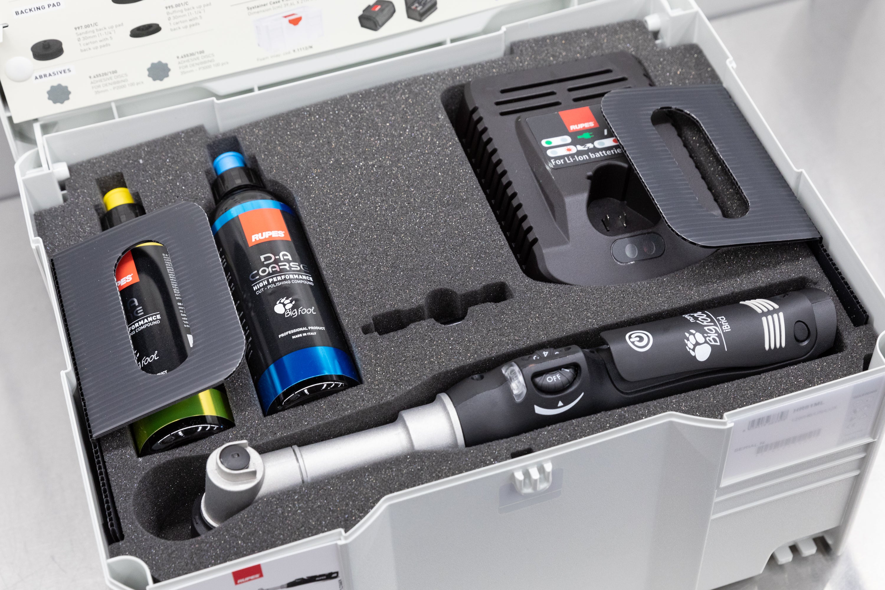 RUPES BigFoot Nano iBrid Technology Long Neck Polisher Kit (HR81ML/LUX) - Perfect for Auto Detailing, Car Polishing & Paint Correction