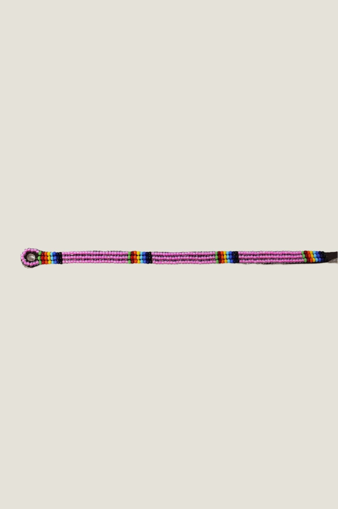Authentic Maasai Beaded Bracelet | Handmade Pink Beaded Band | Perfect for Festival, Boho Style & Cultural Fashion Accessories