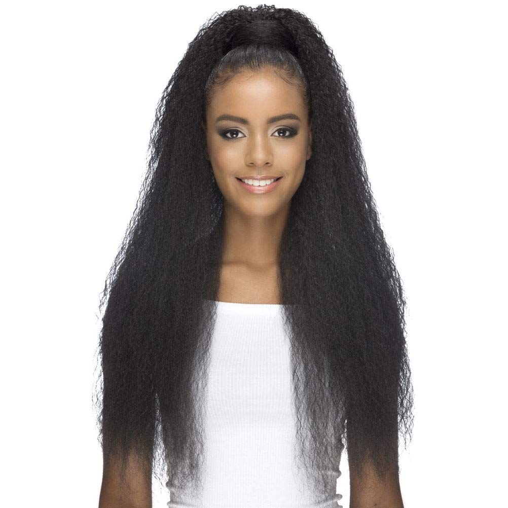 Vivica A. Fox Heat Resistant Synthetic Fiber Ponytail Hair Extension - Medium Dark Brown for Women | Perfect for Styling, Parties & Everyday Wear