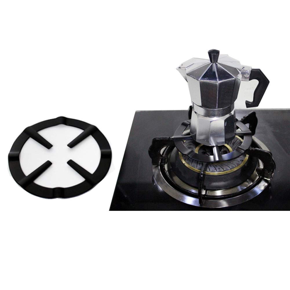 Stainless Steel Natural Gas Stove Shelf - Black Coffee Pot Holder for Moka Pot, Kitchen Organizer for Stovetop Accessories - Perfect for Gas Ranges, Camping & Outdoor Cooking