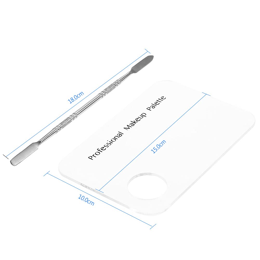 Professional Nail Art Palette & Stainless Steel Spatula for Acrylic Makeup - Salon & Home Use