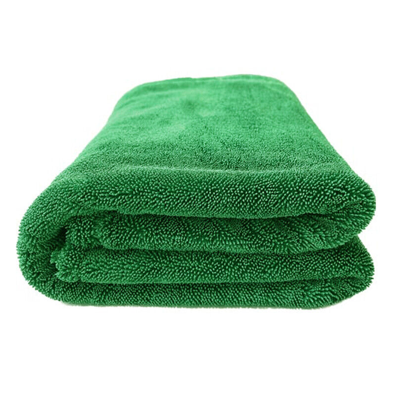Green Goblin Twisted Loop Dual Force Microfiber Drying Towel - Ultra Absorbent Car Detailing Towel for Cars, Motorcycles & Windows - Streak-Free Cleaning & Shine