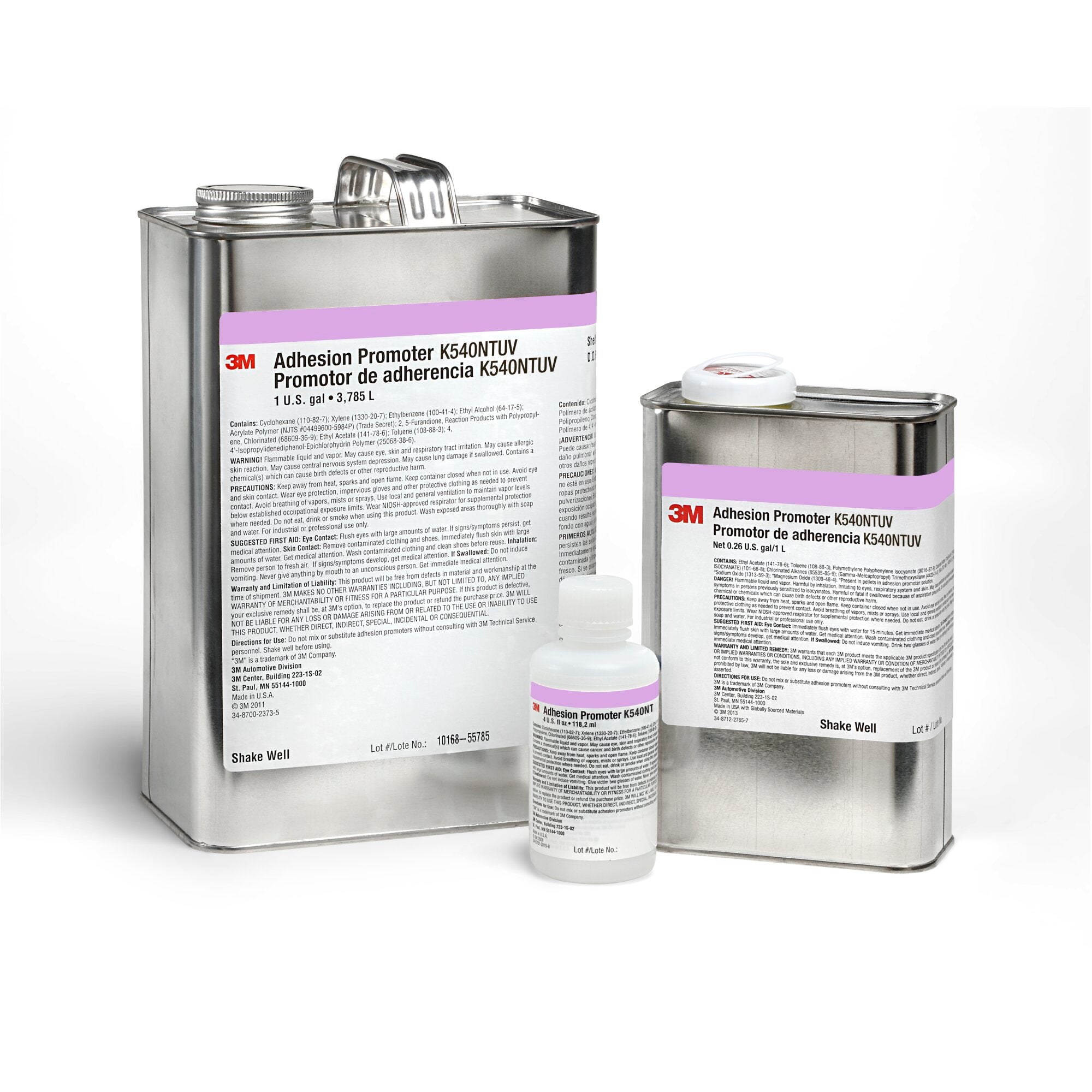 3M Adhesion Promoter K540NTUV - 1 Gallon Can for Automotive & Industrial Bonding - Perfect for Metal, Plastic & Rubber Surfaces - High-Performance Primer for Paint & Coating Adhesion