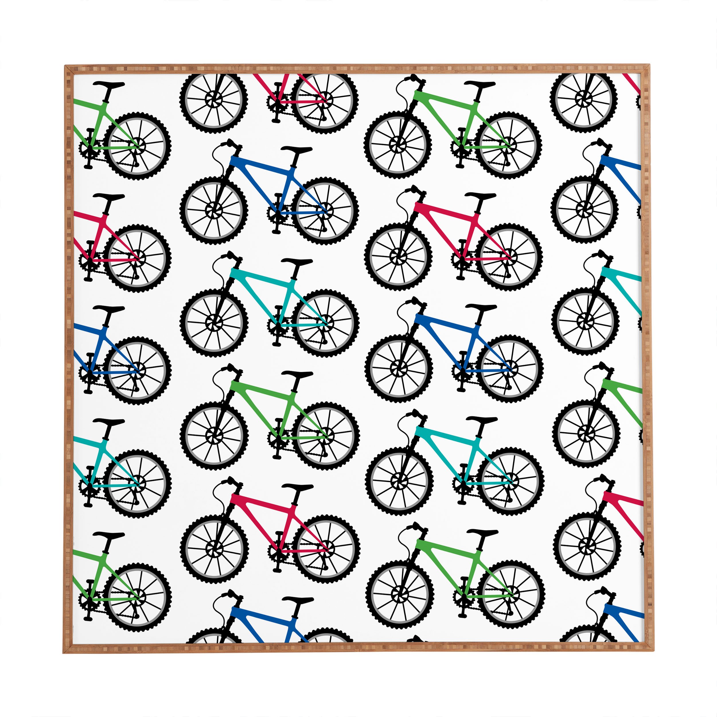 Deny Designs Andi Bird Ride A Bike White Framed Wall Art - 30