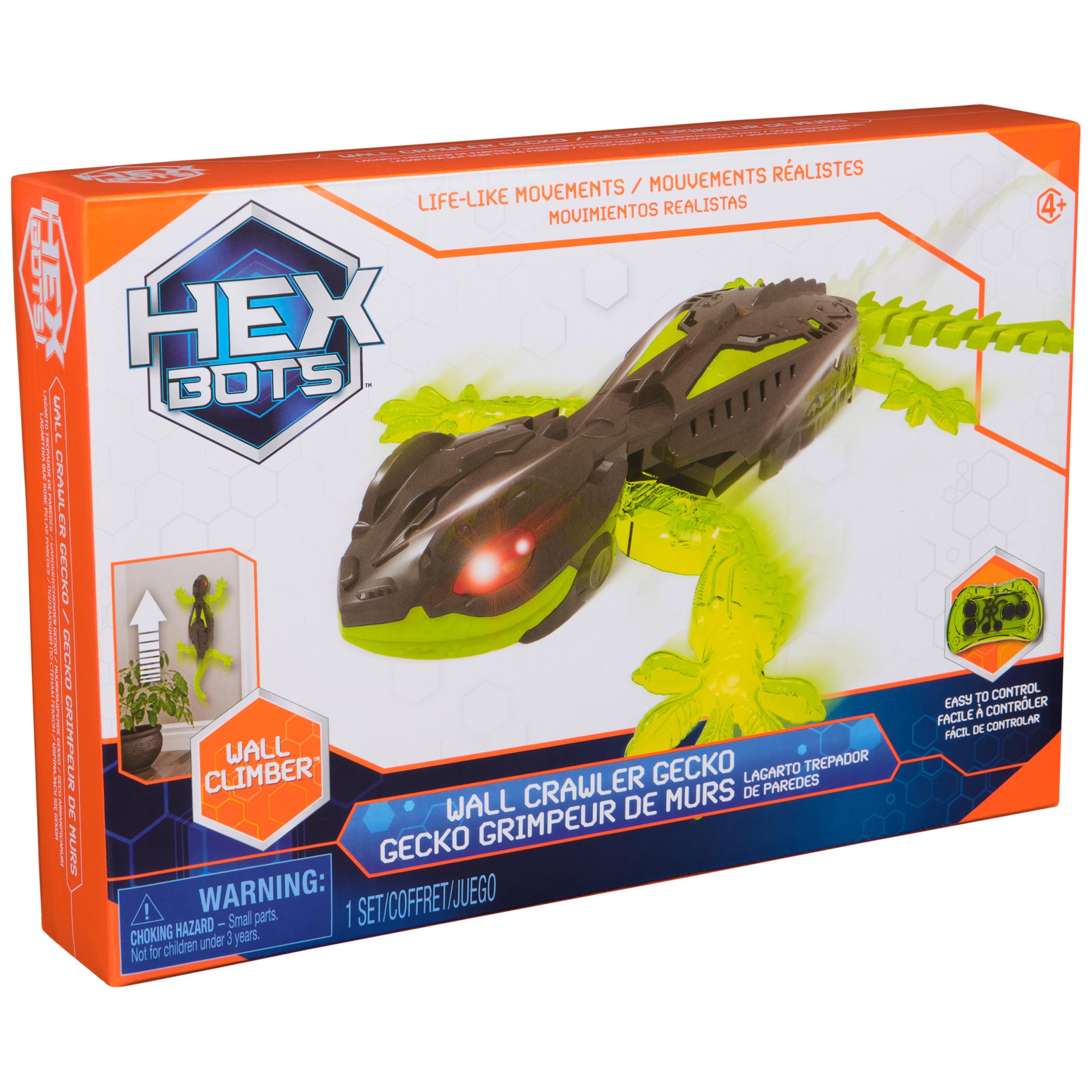 Rechargeable Remote Control Wall Climbing Gecko Robot Toy - Fun RC Climbing Toy for Kids Ages 4+ | Perfect for Birthday Gifts, STEM Learning & Indoor Playtime