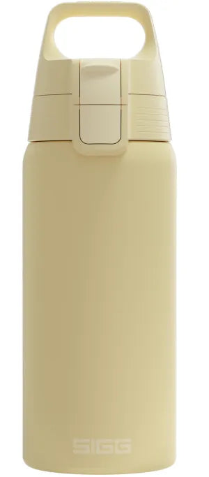 SIGG Shield Therm One 0.5L Insulated Water Bottle - Leak Proof, BPA Free, Vacuum Insulated Stainless Steel Thermos for Hot & Cold Drinks - Perfect for Hiking, Camping, Gym & Outdoor Activities in Opti Yellow