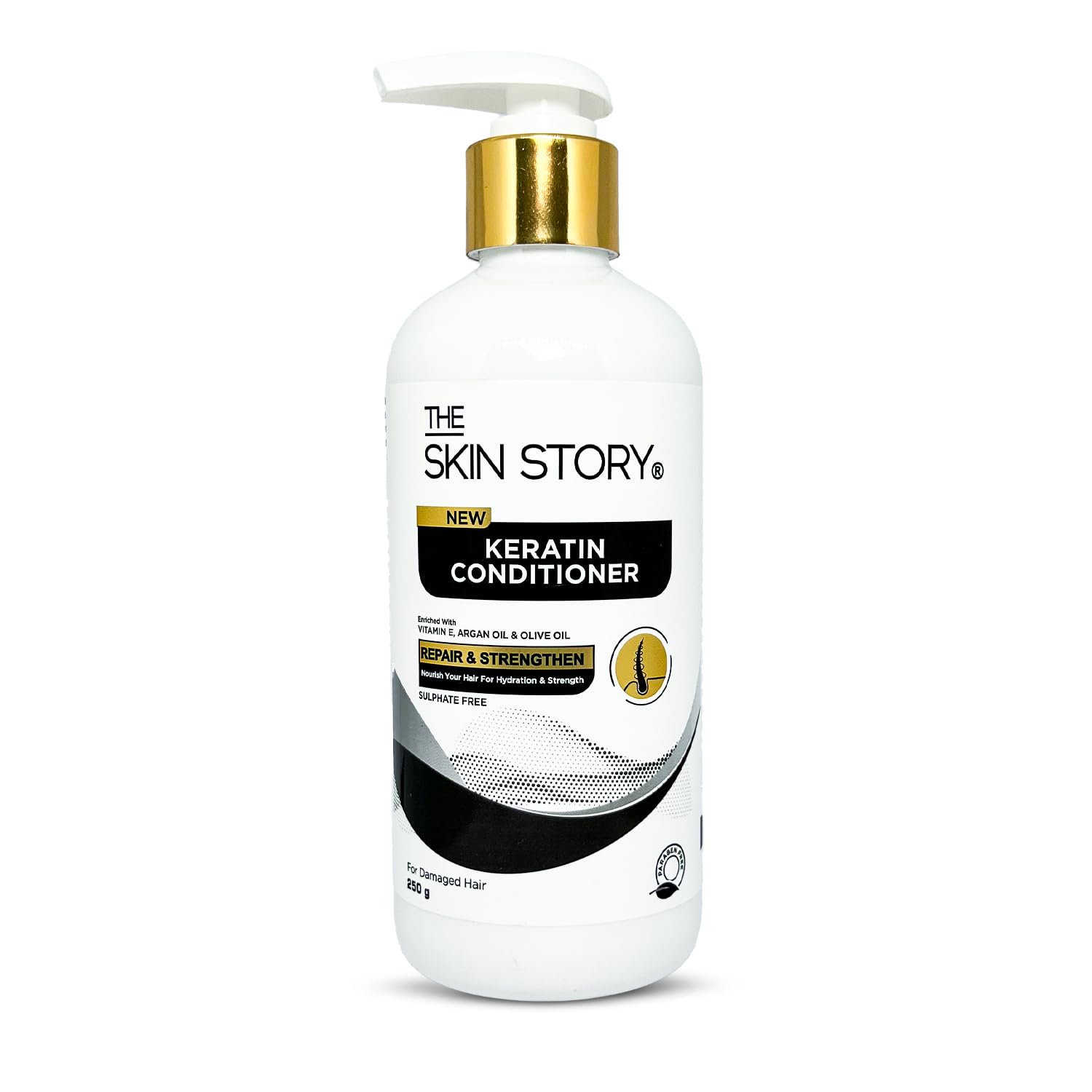 Sulphate Free Conditioner for Colored & Treated Hair - Repair Split Ends & Damaged Hair with Keratin & Argan Oil - Vitamin E Enriched Hair Conditioner for Women & Men - Fights Frizz & Dryness for Shiny Hair (250g) - Perfect for Daily Hair Care & Salon-Quality Results at Home