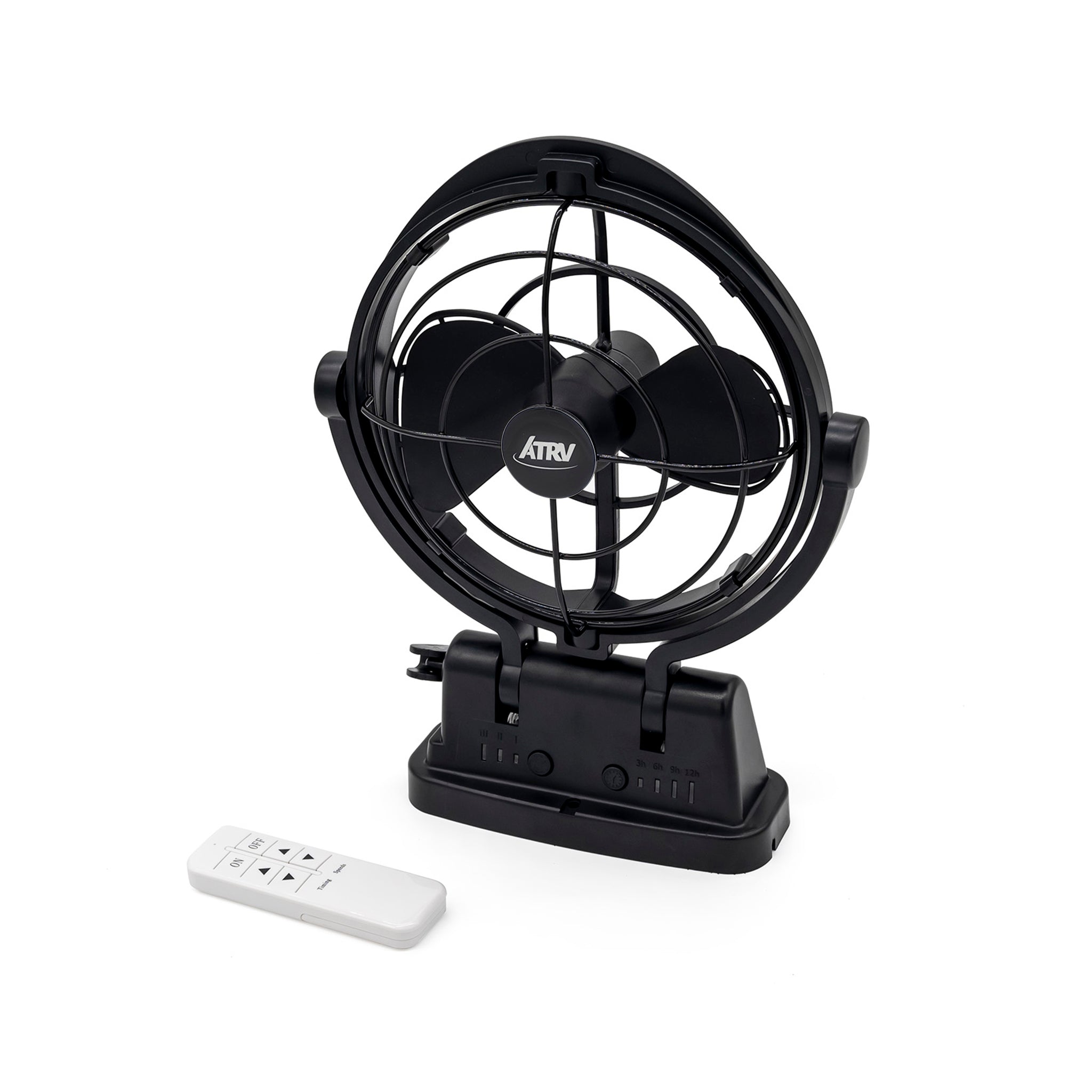 12V RV & Caravan Interior Ventilation Fan - Black | Quiet Cooling Fan for Motorhome, Camper & Travel Trailer | Perfect for Bedroom, Kitchen & Living Area