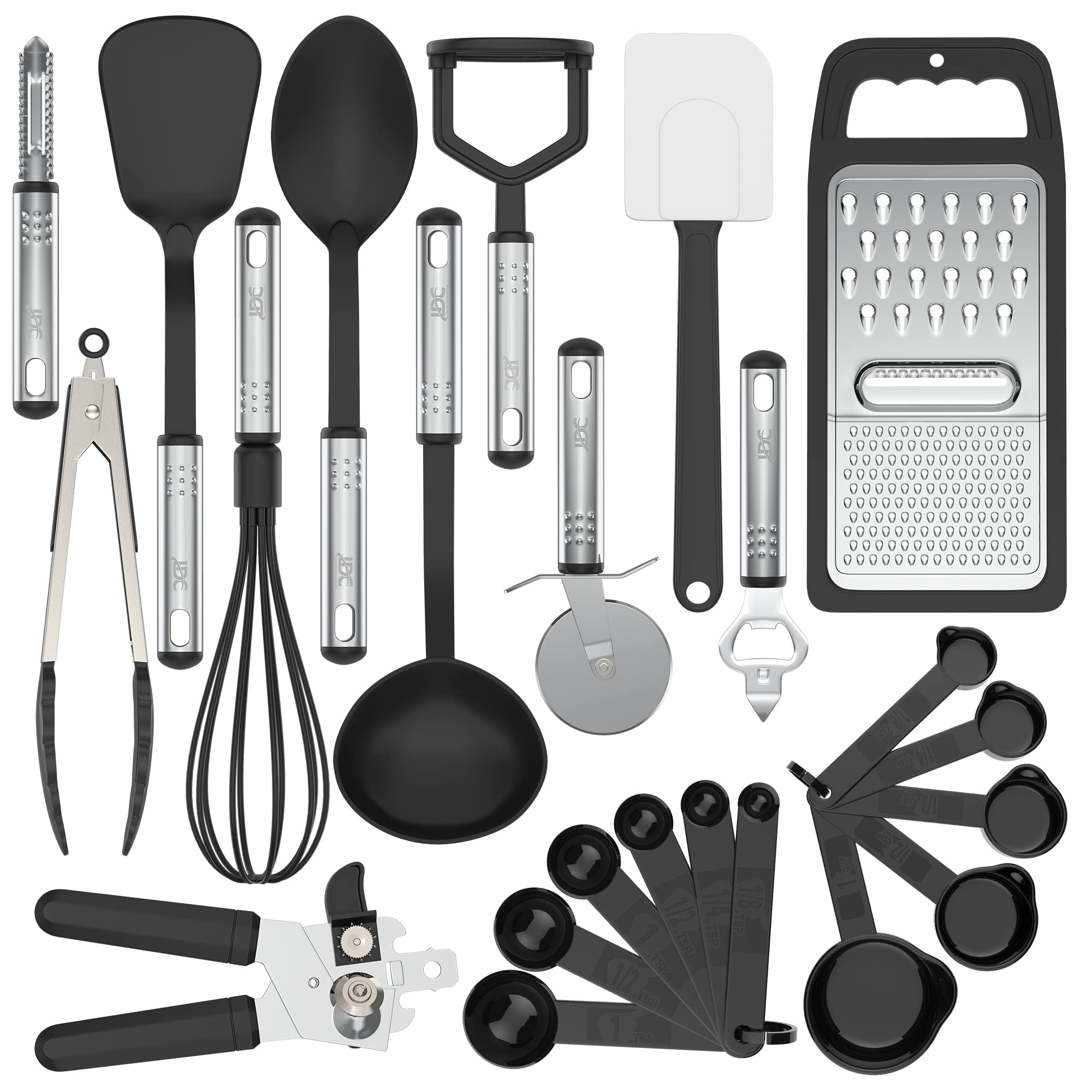 LDC Lux Decor 23-Piece Non-Stick Kitchen Utensils Set, Heat Resistant Cooking Tools & Gadgets for Baking, Frying, and Everyday Meal Prep