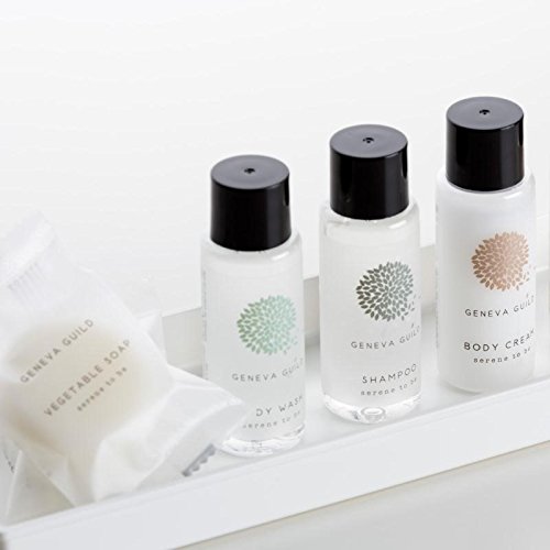 Geneva Guild 4-Piece Travel Toiletries Set - Mini Shampoo, Conditioner, Body Wash & Lotion (10 Pack) - Perfect for Hotels, Guest Bathrooms & Vacation Essentials