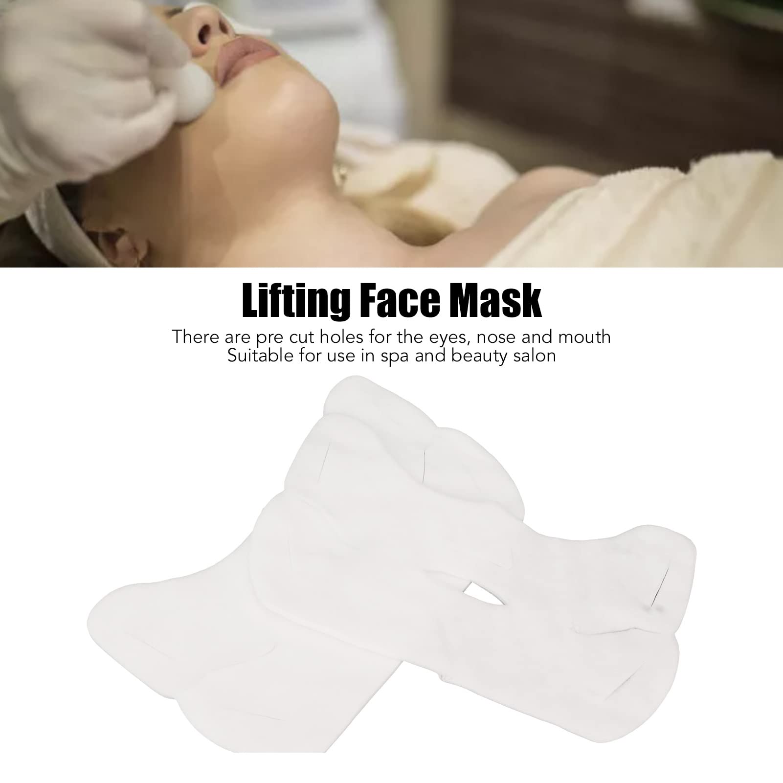 Srliya 10PCS Face Chin Lift Mask - Skin Friendly DIY Facial Sheet for Double Chin Care at Home