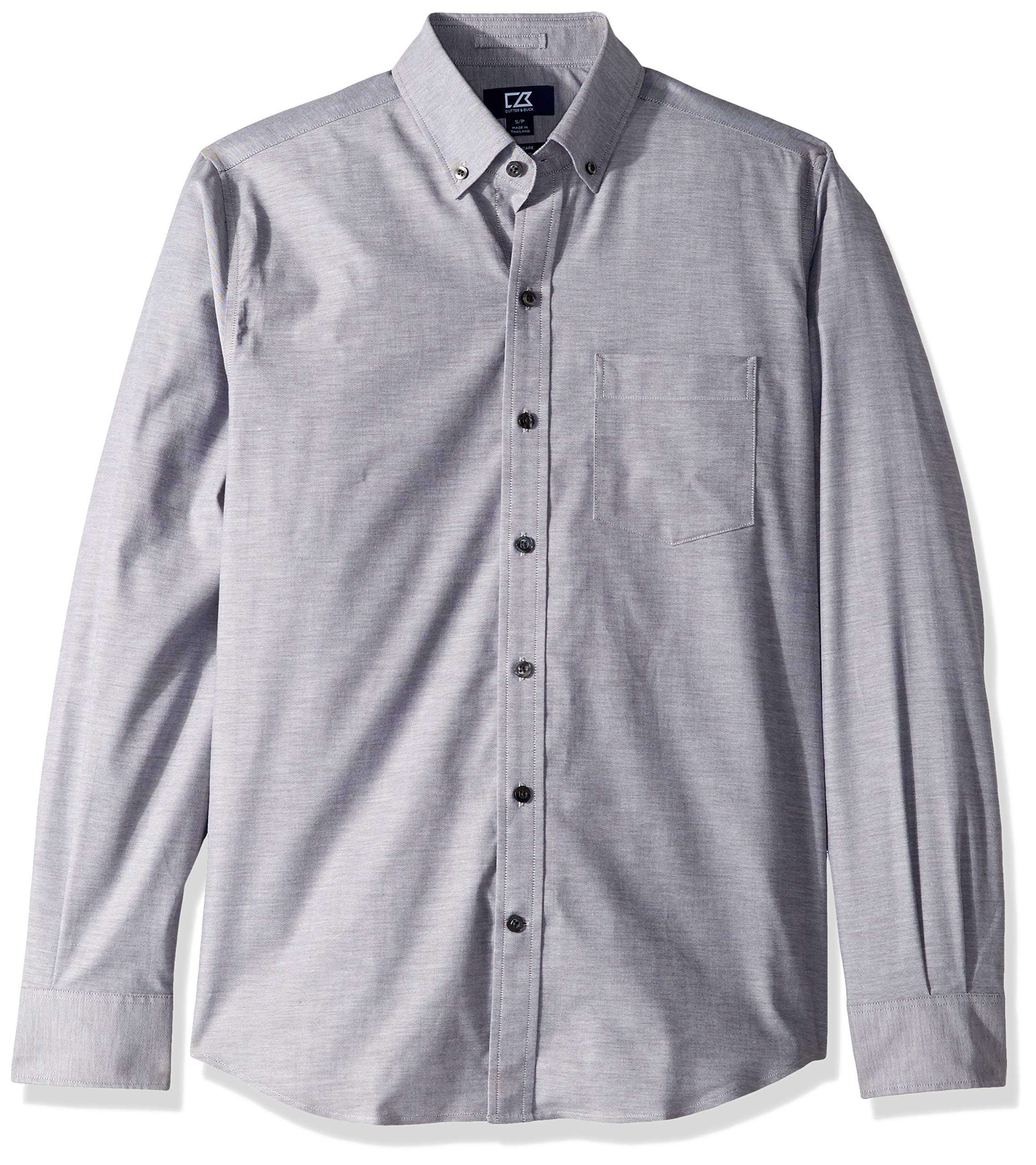Cutter & Buck Men's Epic Easy Care Stretch Oxford Stripe Button Down Shirt - Comfortable Business Casual Wear for Office & Travel