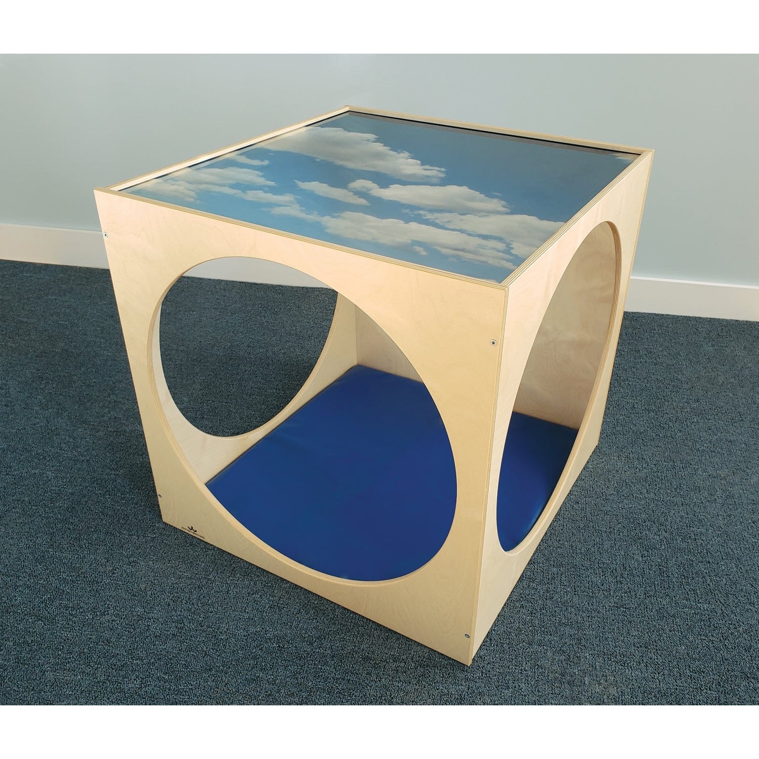 Acrylic Sky Top Playhouse Cube With Floor Mat - Kids Indoor Play Tent for Toddlers & Children - Perfect for Playrooms, Bedrooms & Daycare Centers