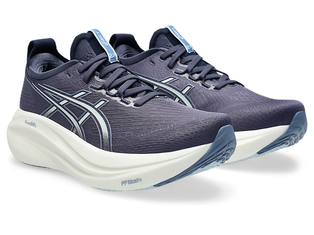 ASICS Women's Gel-Nimbus 27 Running Shoes - 500 Indigo Fog/Cool Grey - Lightweight Cushioned Sneakers for Jogging, Gym Workouts & Daily Walking