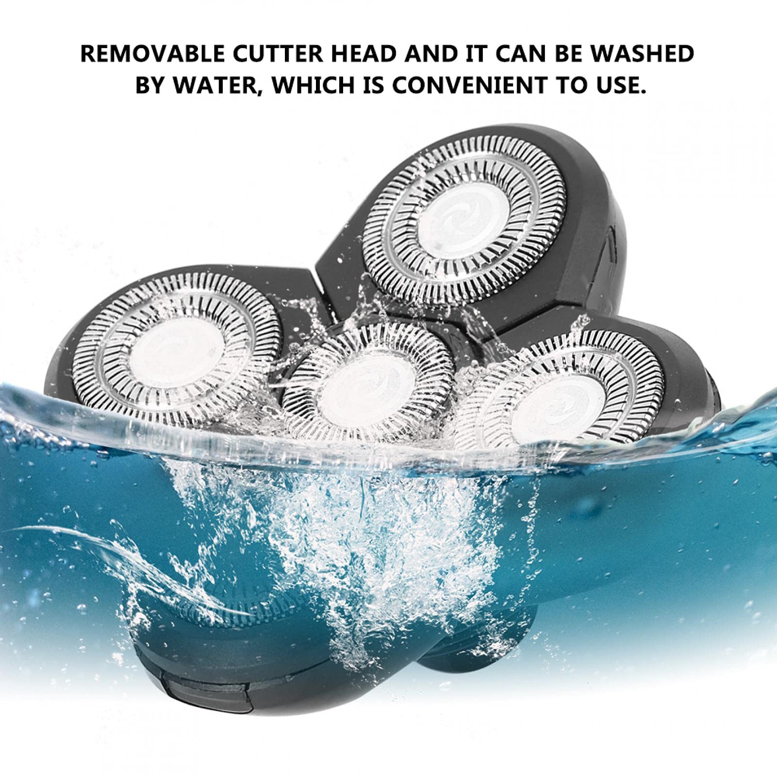 Electric Shaver Replacement Heads for Men - Rotary Shaver Accessories Kit for Bald Head Grooming & Facial Hair Trimming - Perfect for Home, Travel, and Daily Shaving Needs