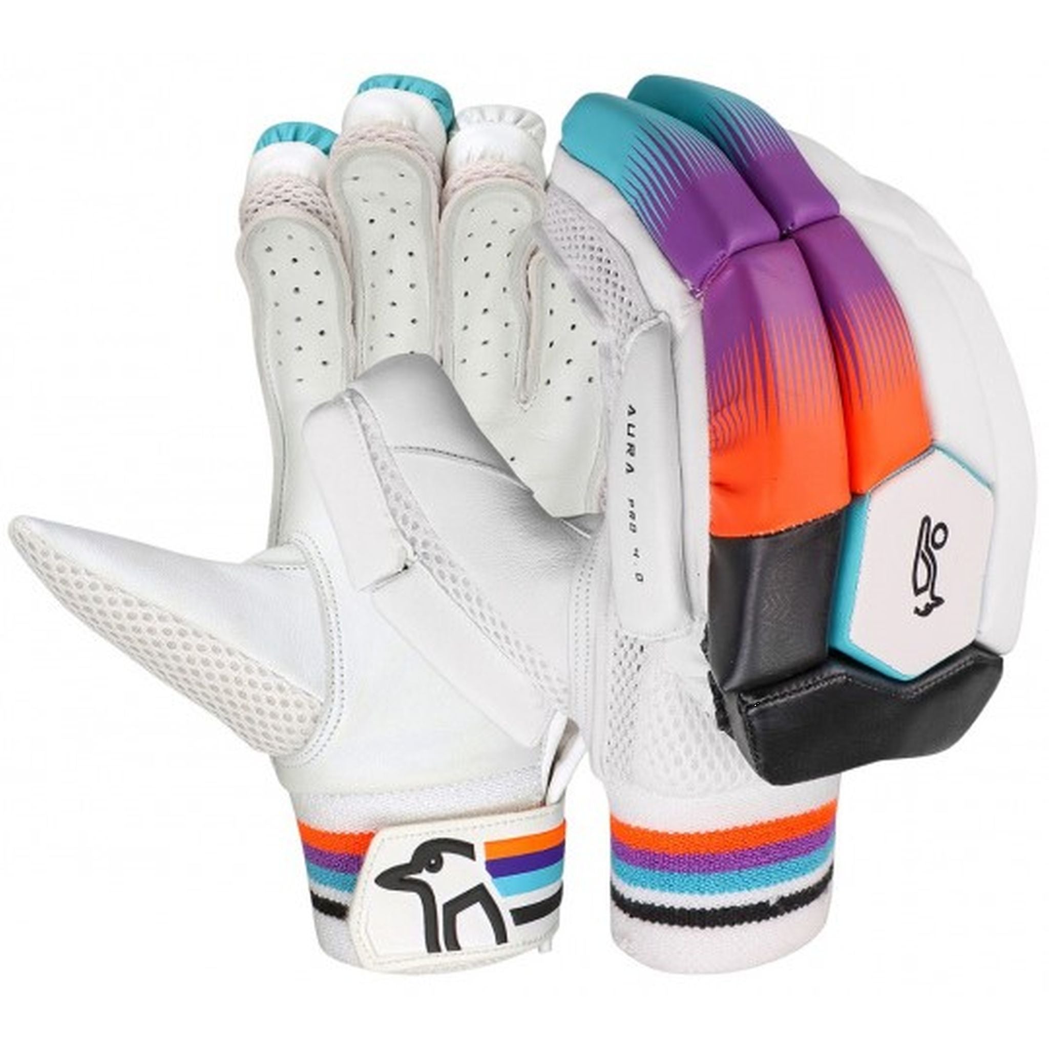 Kookaburra Aura Pro 4.0 Cricket Batting Gloves for Men & Women - Premium Leather Grip for Training & Matches