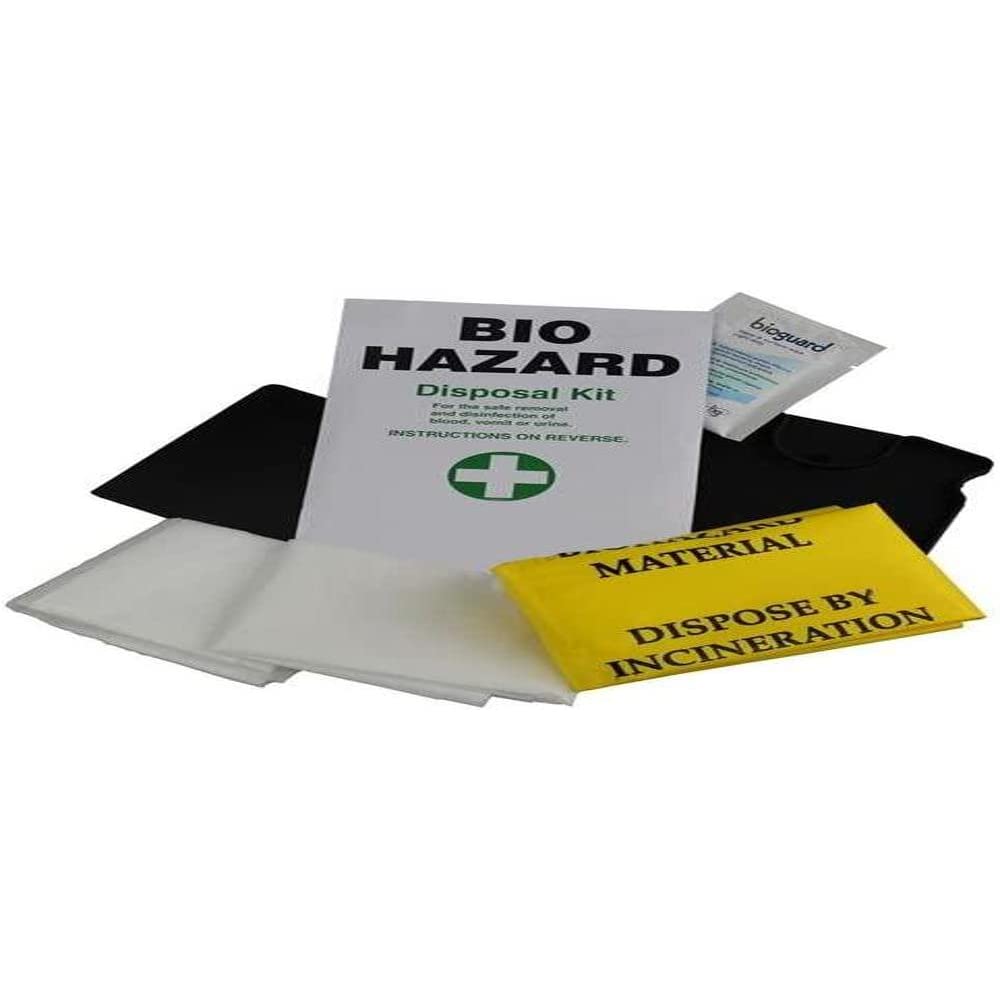 Medic-Aids Biohazard Body Fluid Spill Cleanup Kit - OSHA Compliant Refill Disposal Supplies for Hospitals, Clinics & Emergency Response