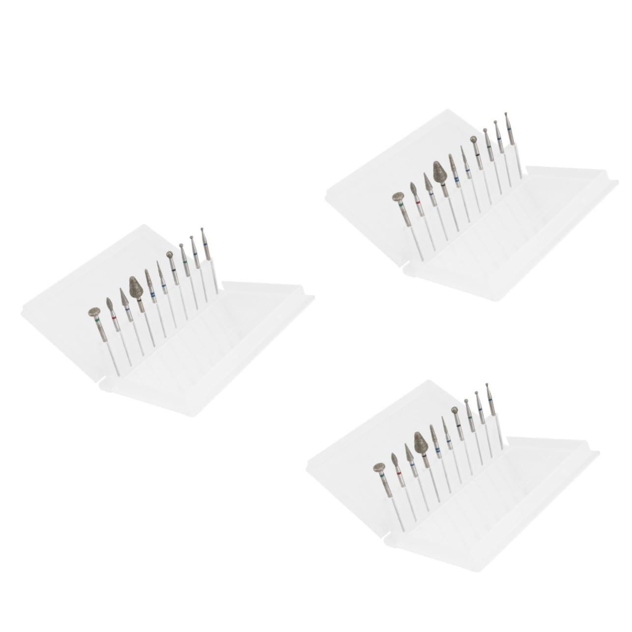 Beatifufu 3 Sets Professional Nail Drill Bits Kit - Stainless Steel Corundum Nail Polish & Gel Remover, Cuticle Drill Bits for Manicure & Pedicure | Perfect for Nail Salons, Home Use & DIY Nail Art