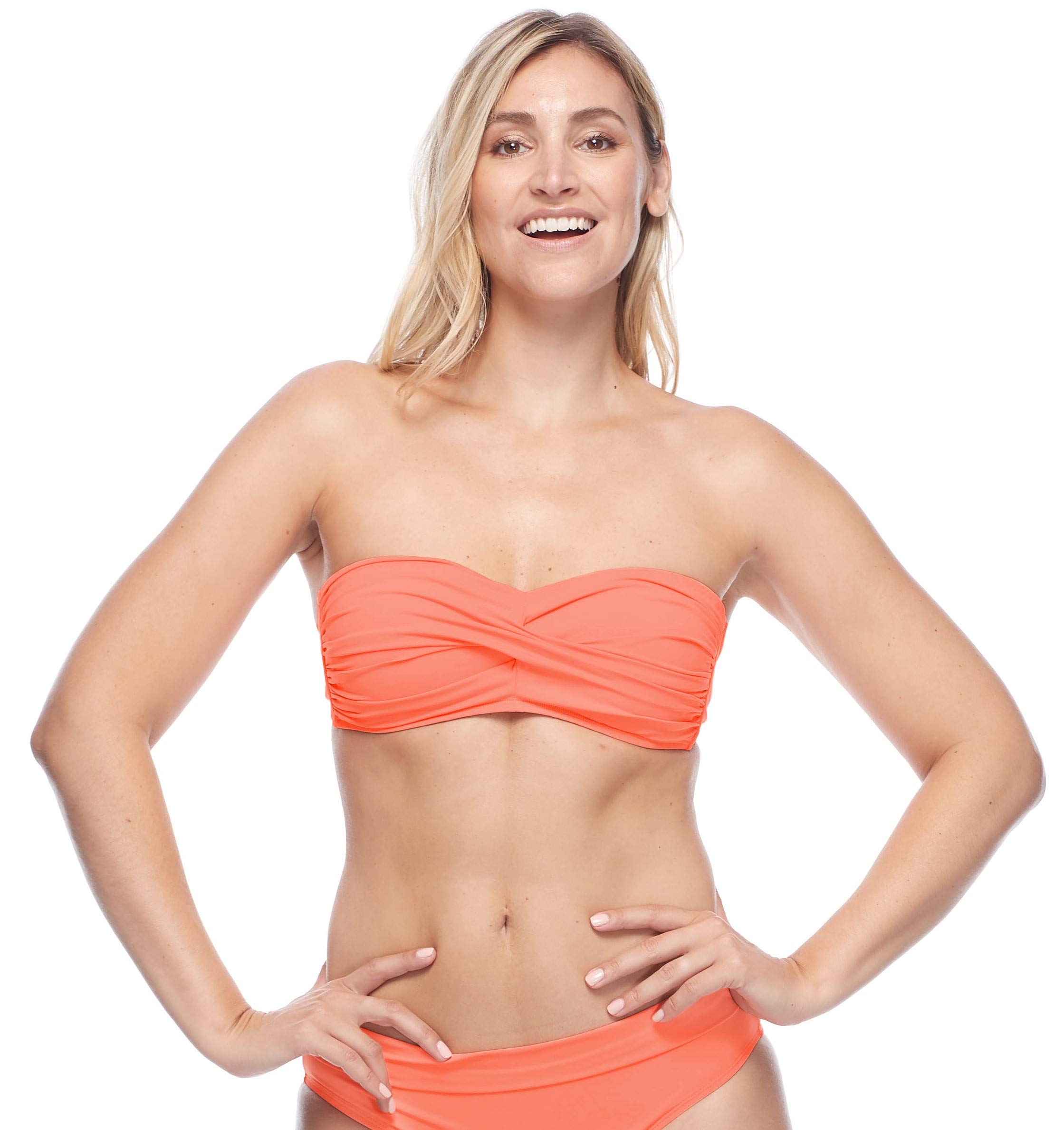 Skye Women's Emma Bandeau Bikini Top - Twist Front Detail Swimwear for Women | Perfect for Beach Vacations, Pool Parties & Summer Getaways