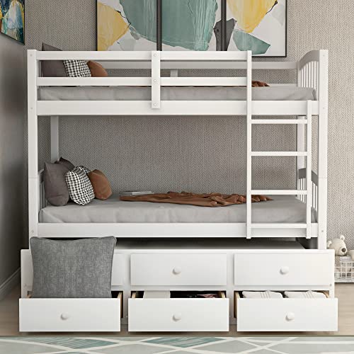 White(with Trundle and Drawers)