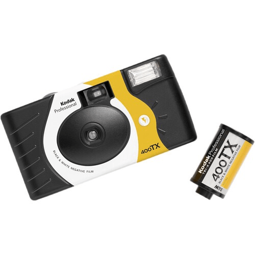Kodak Tri-X 400 Black & White Disposable Flash Camera - 27 Exposures | Vintage Film Photography, Travel & Party Essential