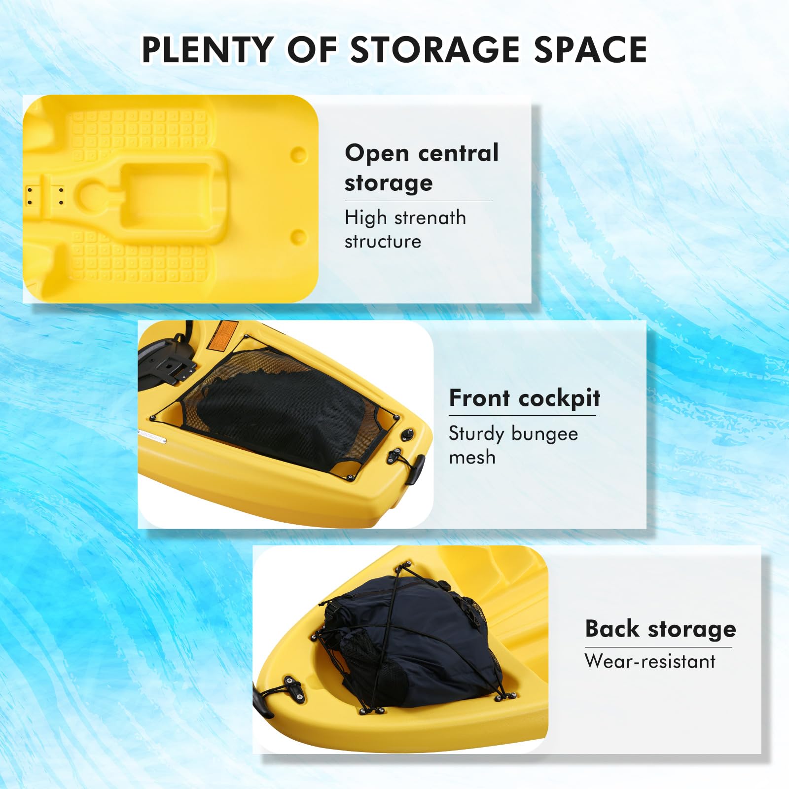 8.8 ft Whitewater Sit-In Kayak for Adults - One Person Recreational Kayaking for Rivers & Lakes | Perfect for Outdoor Adventures & Water Sports