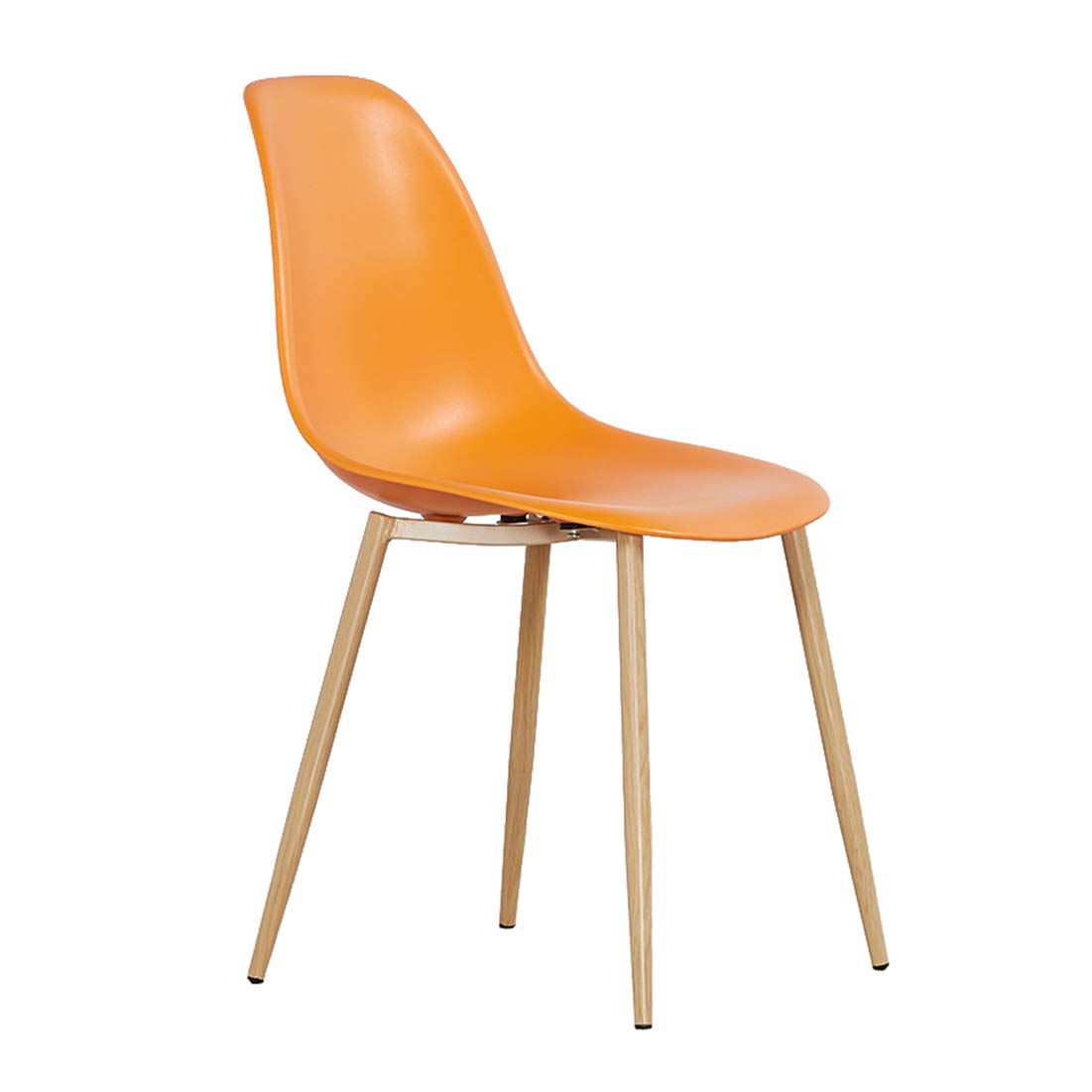 Mid-Century Modern Dining Chair - Ergonomic PP Plastic Seat with Metal Legs, Comfort Curve Design for Living Room, Cafe, Study & Dining | Stylish Lounge Chair for Home, Office & Commercial Spaces