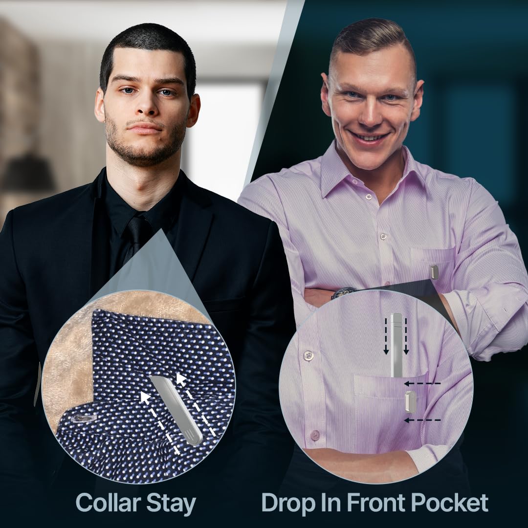 Premium Cologne Collar Stays - Adjustable Wearable Fragrance Holder for Men | Essential Oil Diffuser & Perfume Emitter | Perfect for Work, Dates & Special Occasions