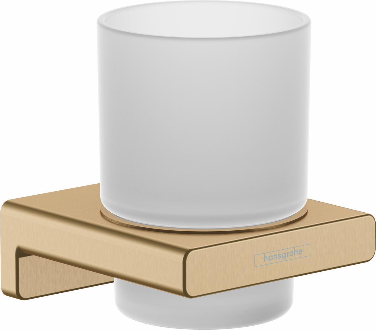 Hansgrohe AddStoris Toothbrush Tumbler in Brushed Bronze (41749140) - Perfect for Modern Bathroom Organization and Stylish Storage