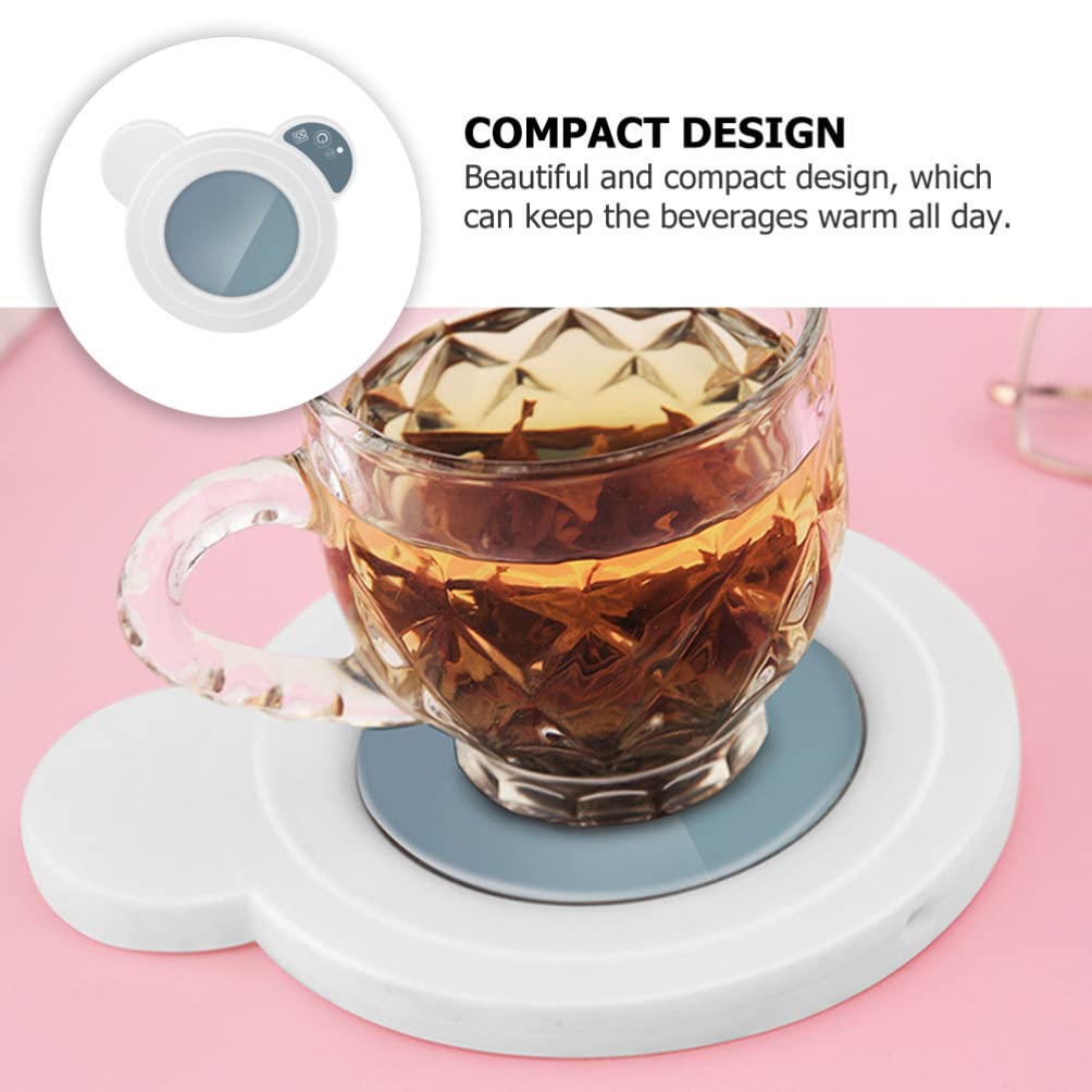 1 Set USB Cup Warmer - Electric Mug Warmer for Coffee, Tea, Milk with Auto Thermostat Control | Perfect for Office, Home & Car Use