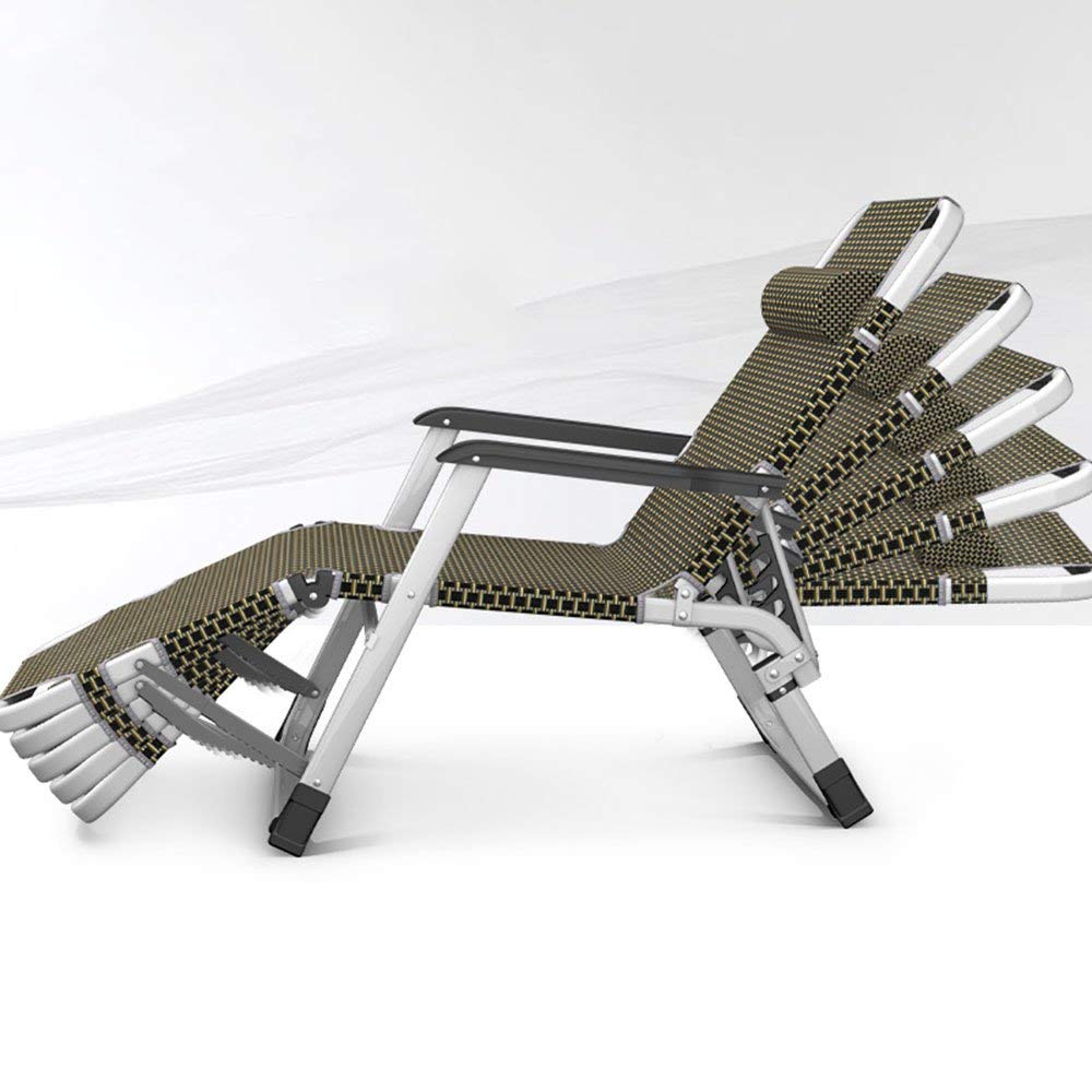 Adjustable Reclining Folding Chair - Ergonomic Office Nap Chair with 15-Position Lumbar Support, Multi-Functional Lazy Chair for Indoor/Outdoor Use - Perfect for Home Office, Balcony, Garden & Leisure Spaces