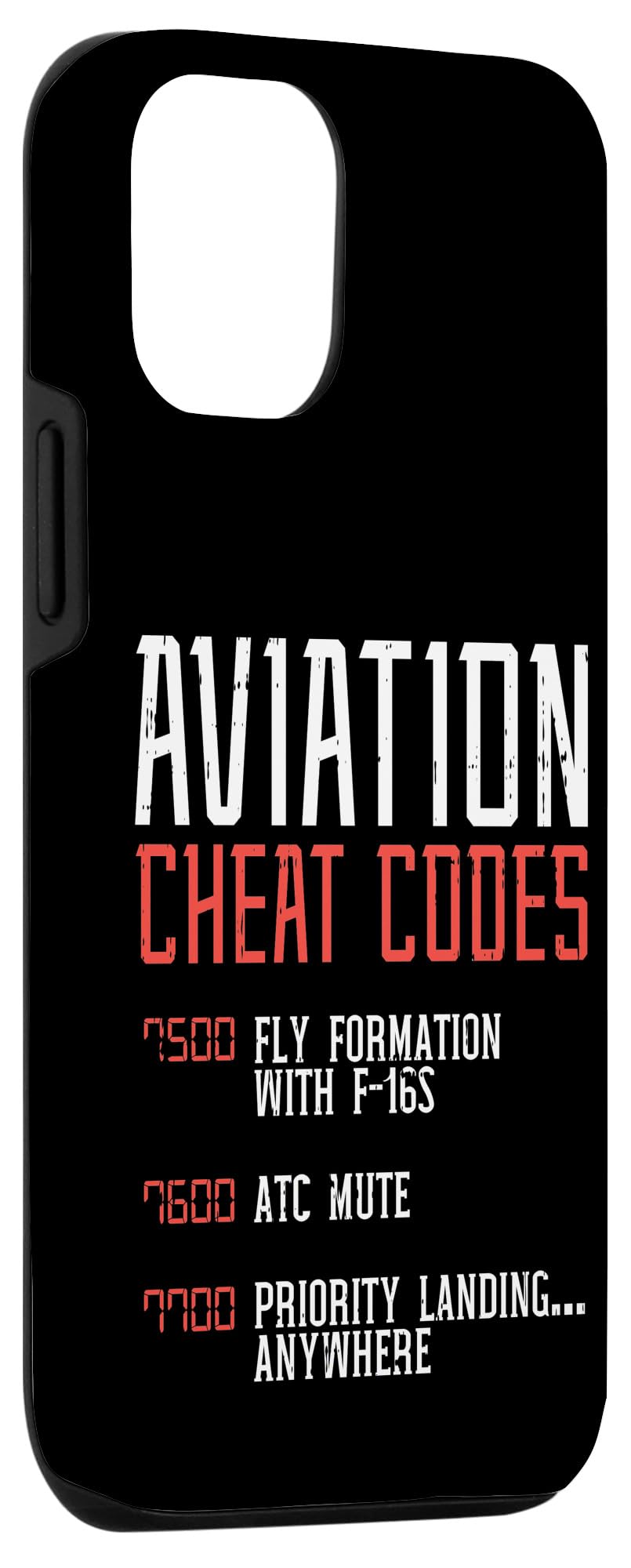 Funny iPhone 12/12 Pro Case with Aviation Cheat Codes - Perfect Pilot & ATC Gift for Airplane Enthusiasts - Great for Travel, Flying Hobbies & Aviation Humor Lovers