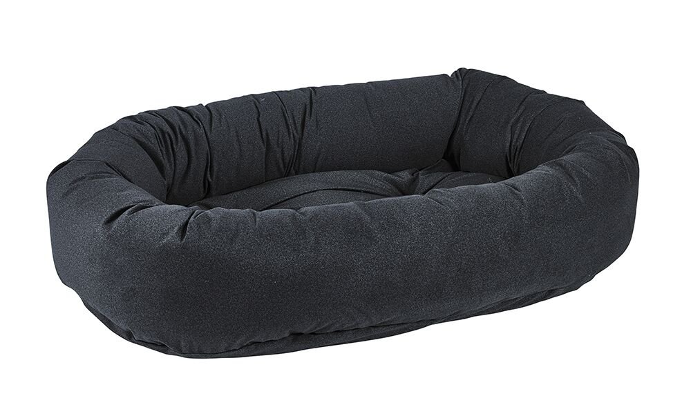 Bowser's Donut Pet Bed - Medium Size, Flint Color - Cozy & Comfortable Dog Bed for Small to Medium Breeds - Perfect for Indoor Lounging & Nap Time