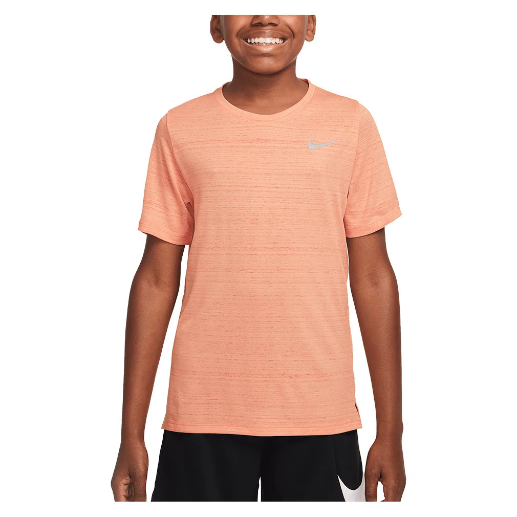Boys' Dri-FIT Short Sleeve Running Shirt - Breathable Quick-Dry Athletic Top for Kids' Sports & Summer Workouts