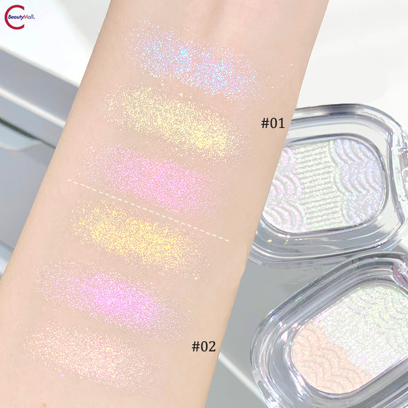 XIXI Glass Fantasy Tower Highlighter Palette - Shimmering Face & Body Highlighter Makeup Kit for Glowing Skin - Perfect for Parties, Photos & Special Occasions